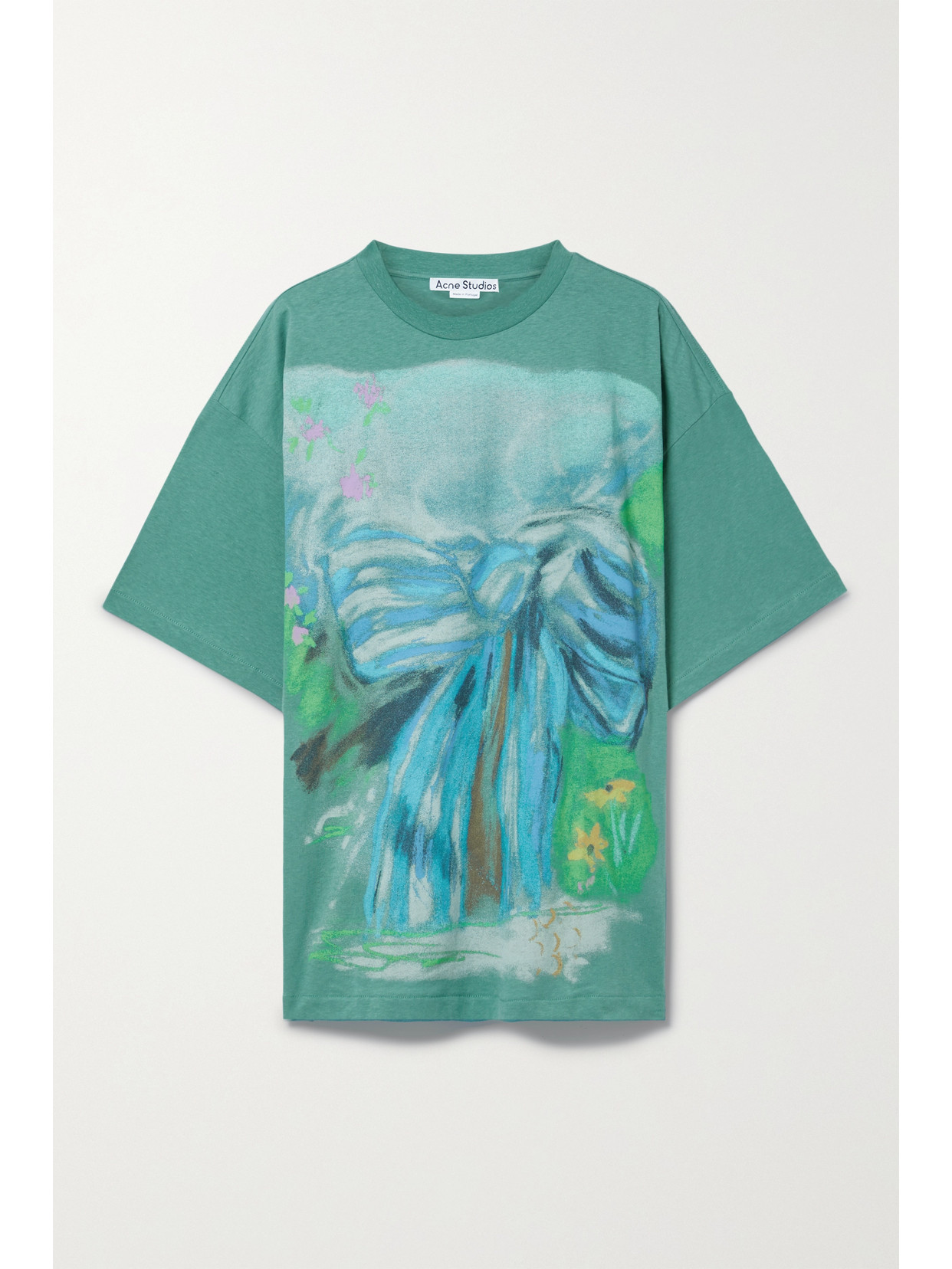 Acne Studios - Oversized Printed Cotton-jersey T-shirt - Green