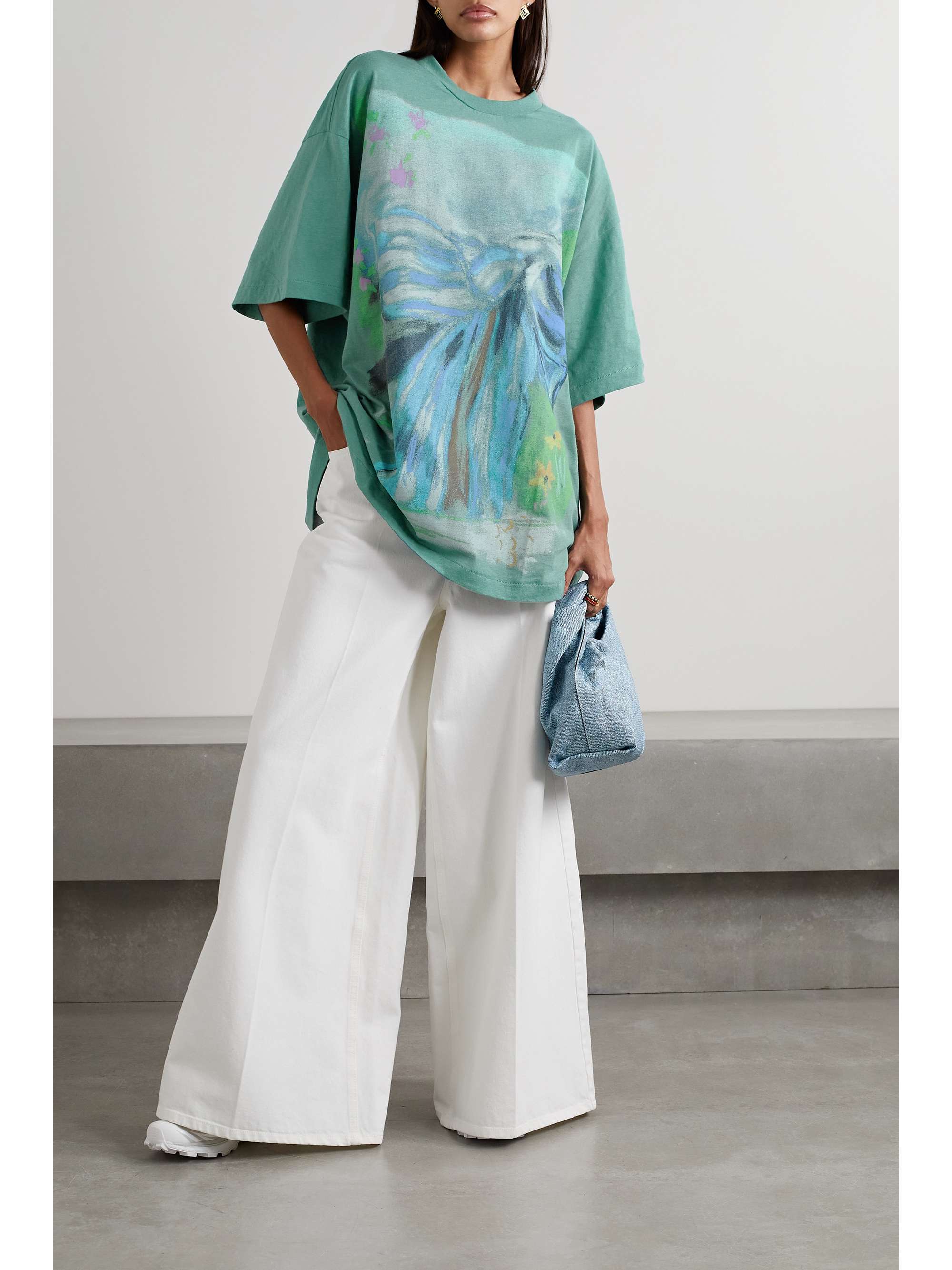 ACNE STUDIOS Oversized printed cottonjersey Tshirt NETAPORTER