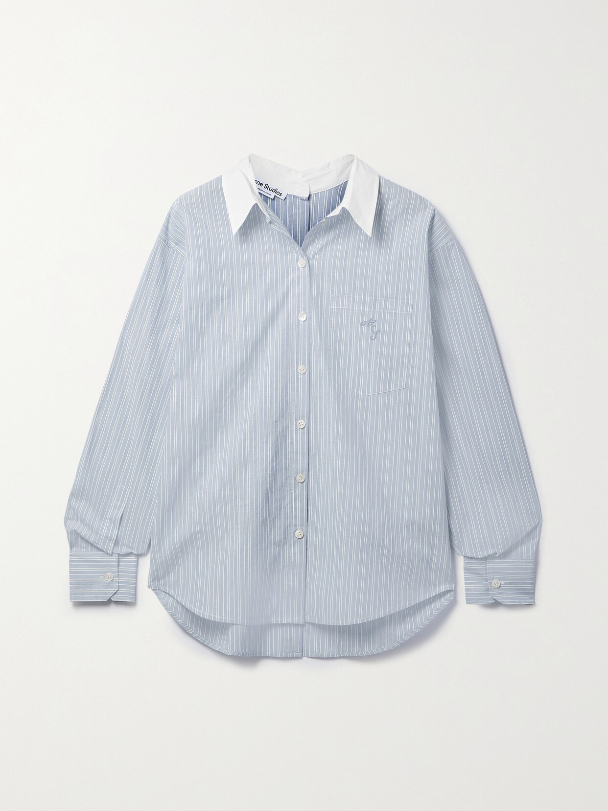 Acne Studios - Striped Cotton Oxford Shirt - Blue