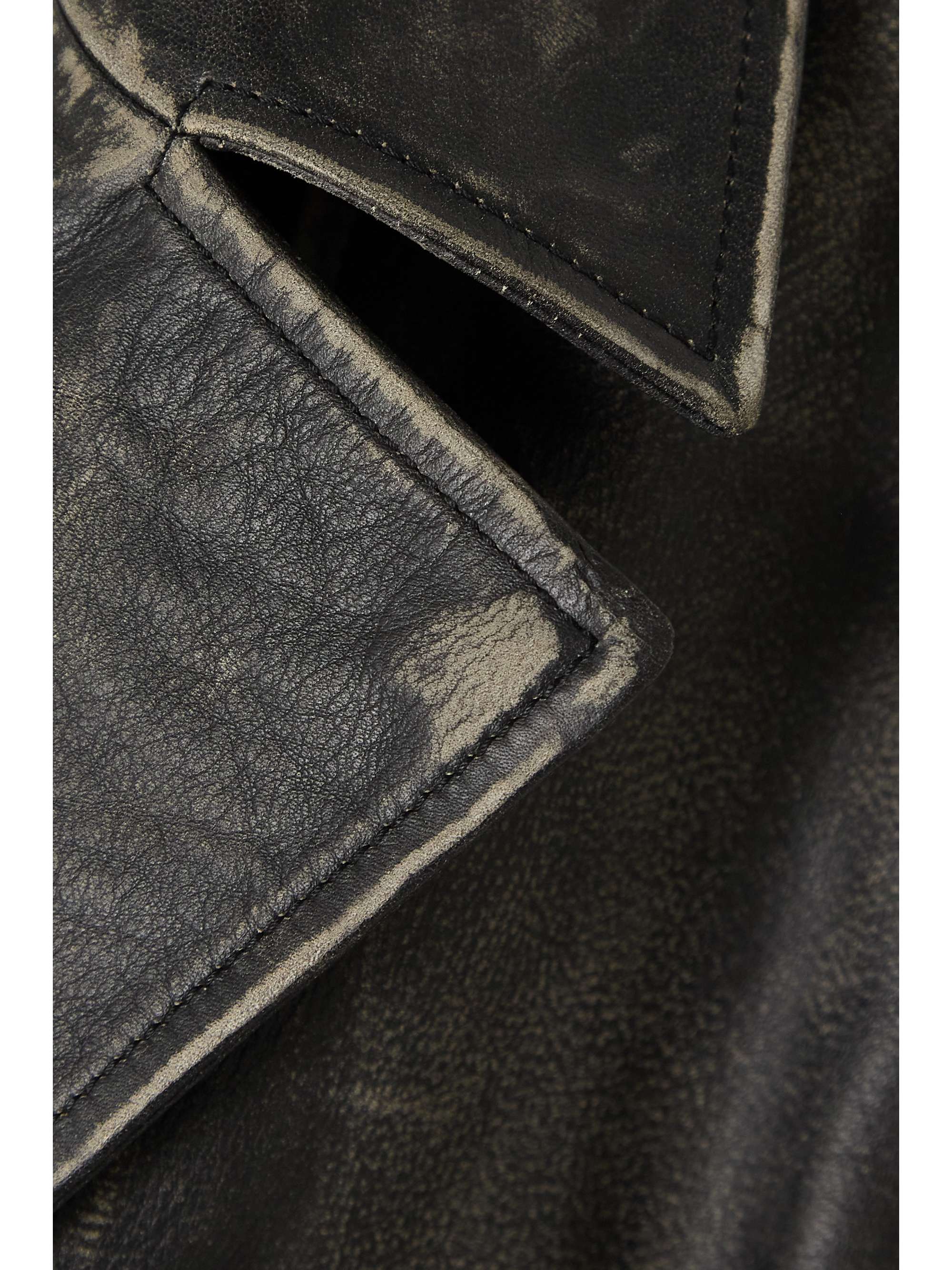 ACNE STUDIOS Veste motarde oversize en cuir effet vieilli