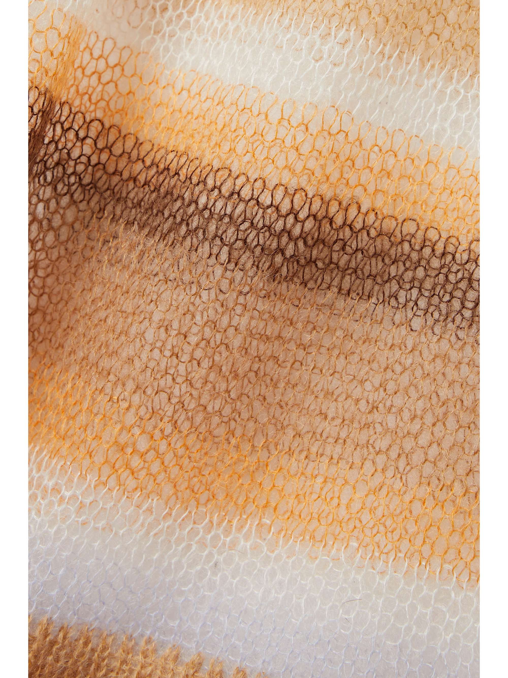 ACNE STUDIOS Striped open-knit mohair-blend sweater