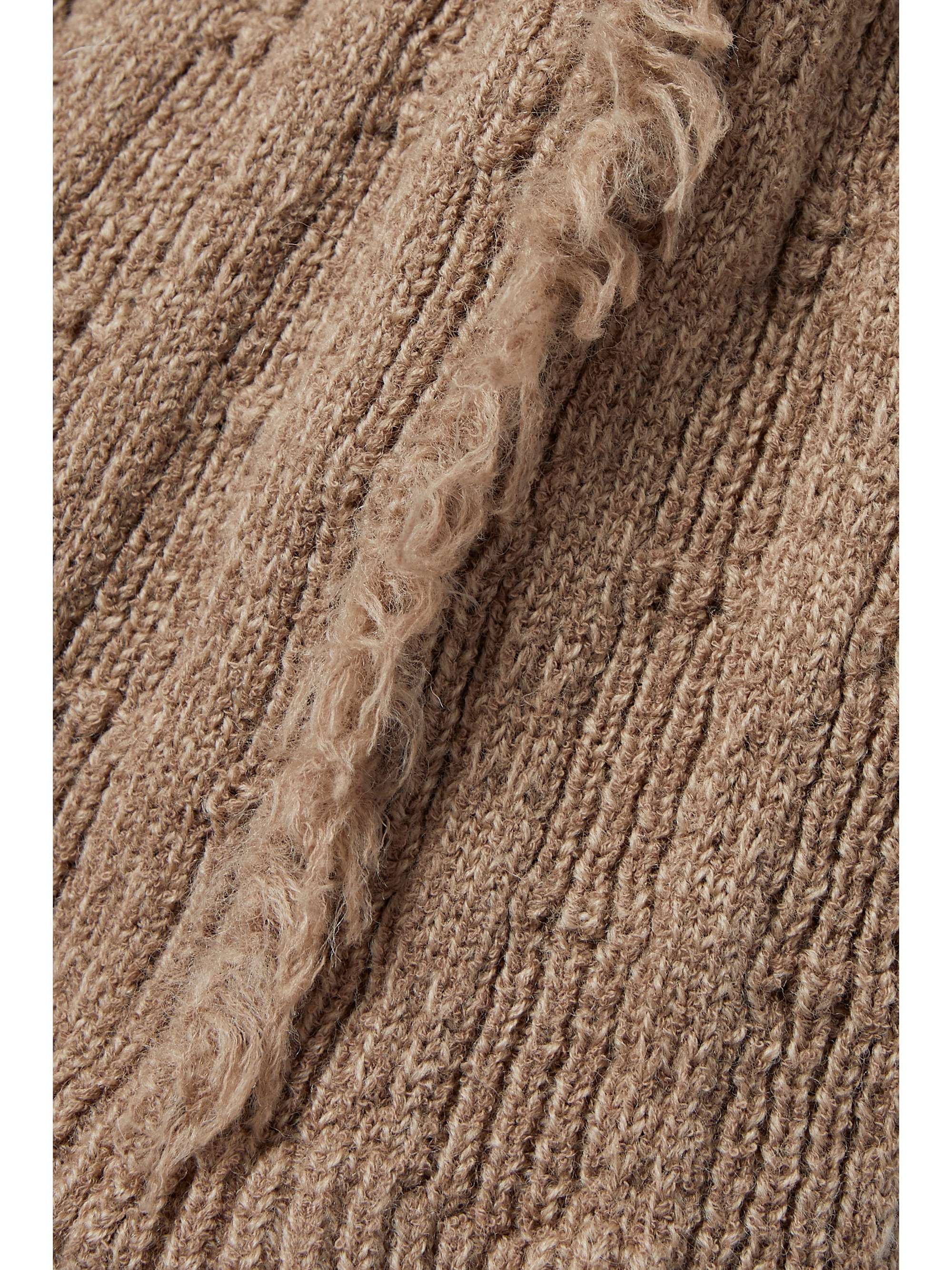 ACNE STUDIOS Fringed ribbed wool-blend sweater