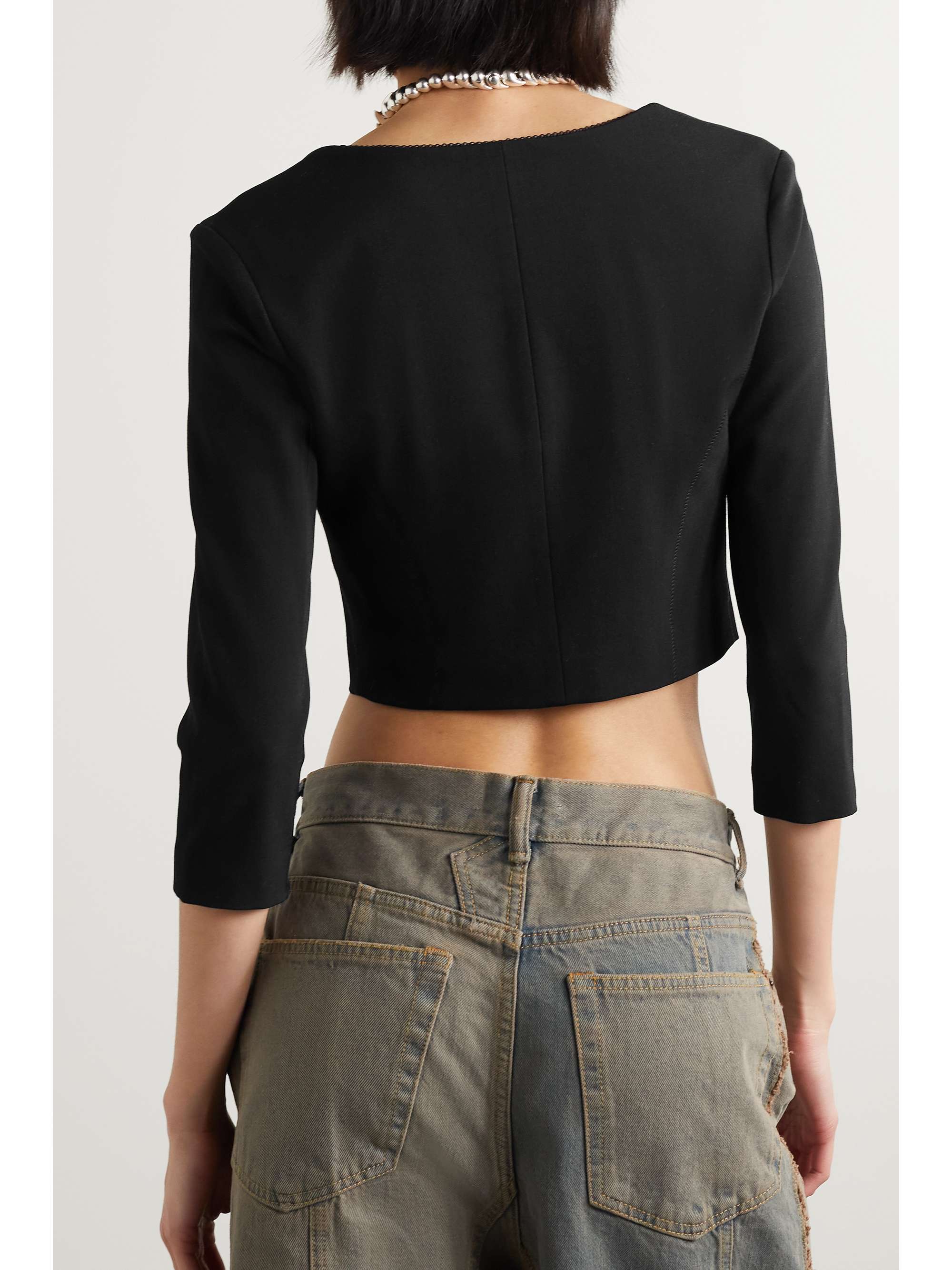 ACNE STUDIOS 크롭 트윌 탑