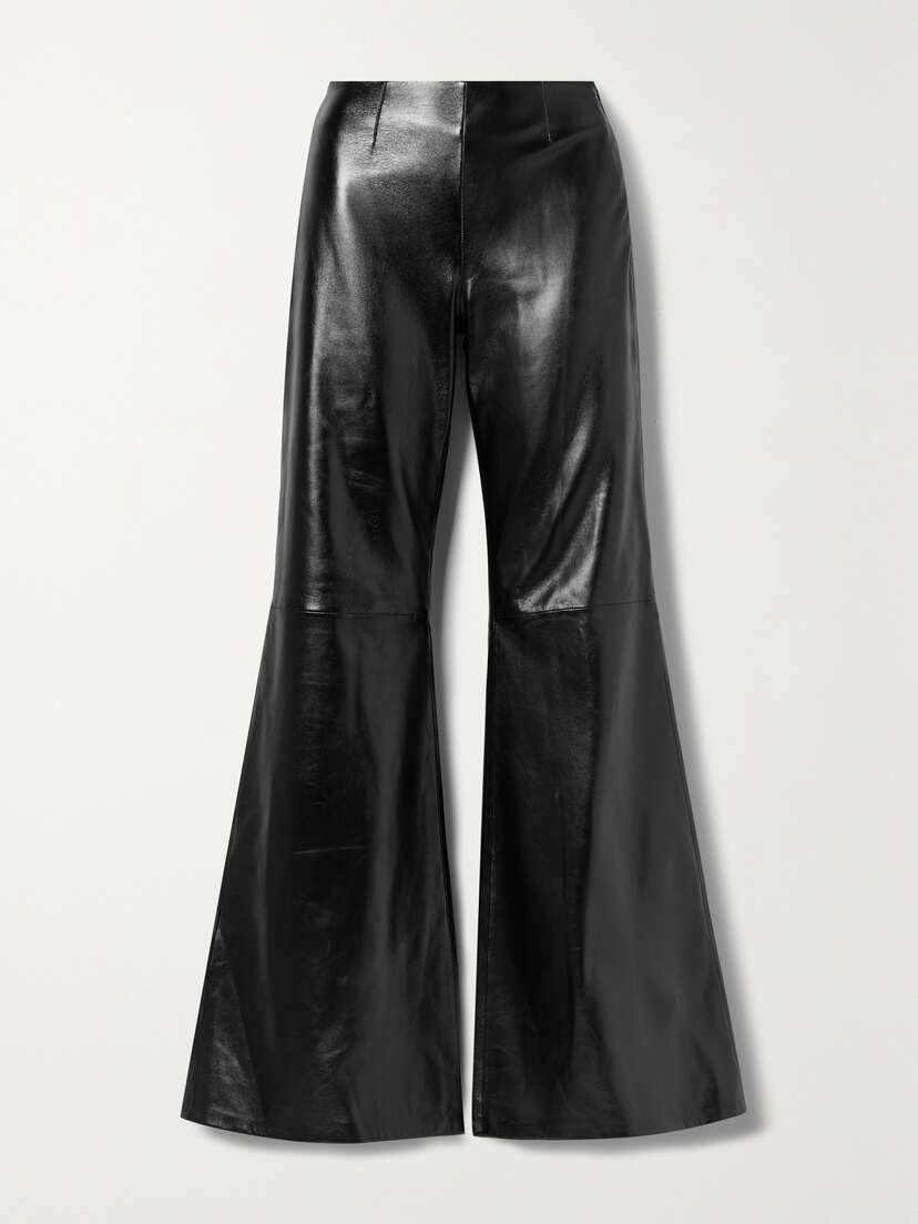 Acne Studios Glossed-leather Flared Pants - EU 40