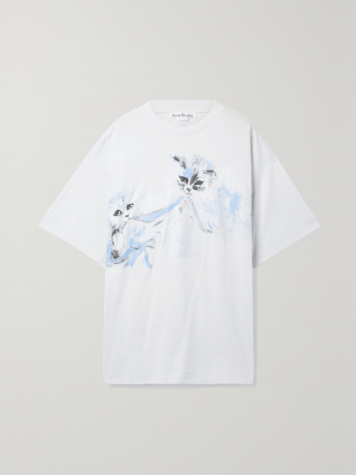 Acne Studios - Oversized Printed Cotton-jersey T-shirt - Blue