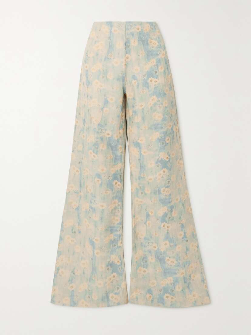 Acne Studios Floral-print Woven Wide-leg Pants