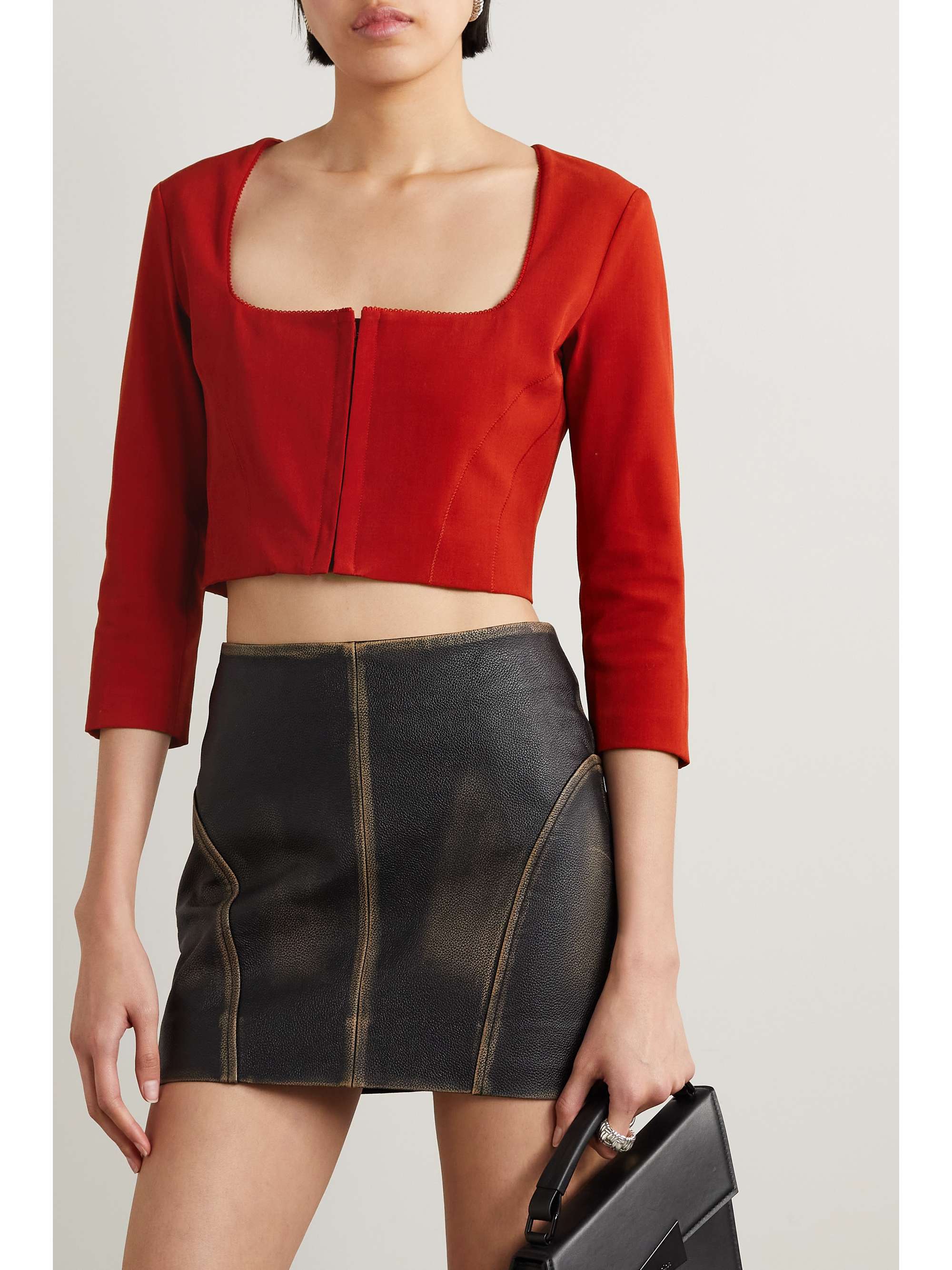 ACNE STUDIOS Cropped twill top