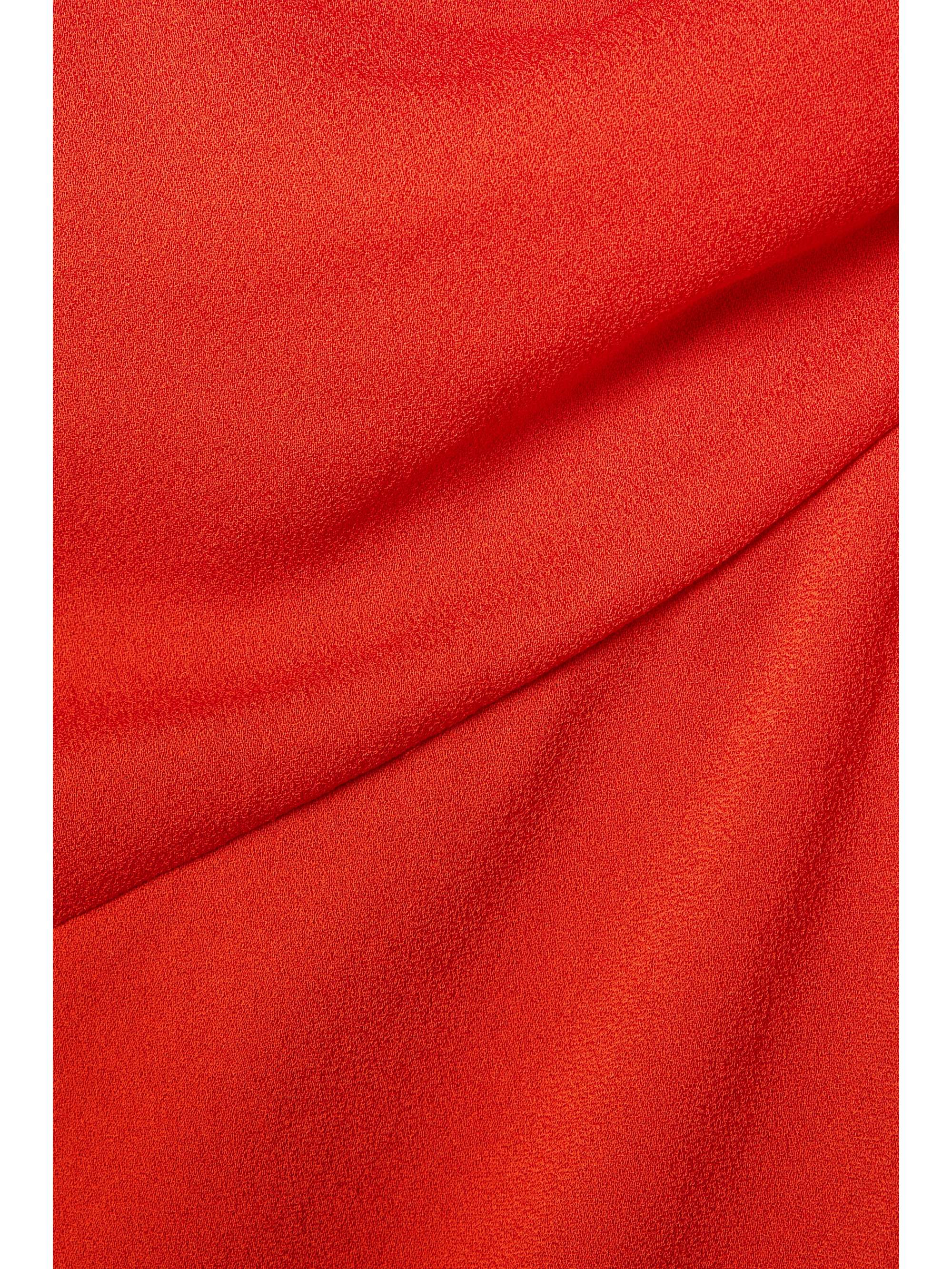 ACNE STUDIOS Asymmetric draped ruffled crepe de chine midi skirt