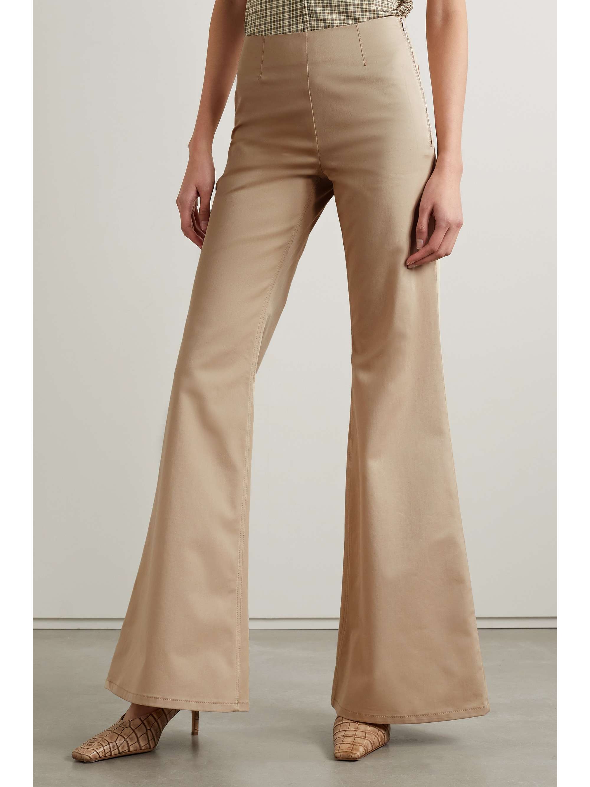 ACNE STUDIOS Flared stretch-cotton twill pants