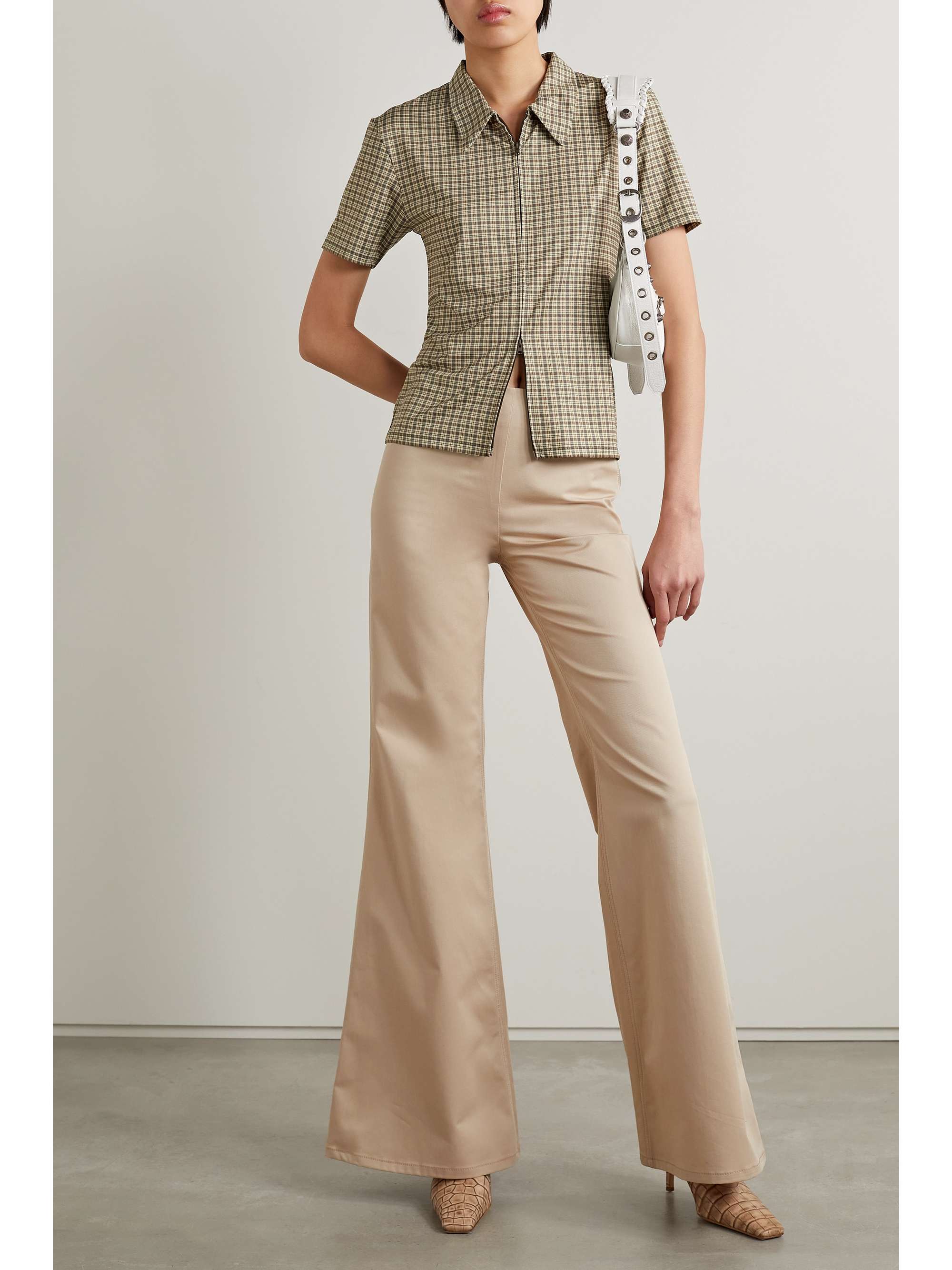 ACNE STUDIOS Flared stretch-cotton twill pants