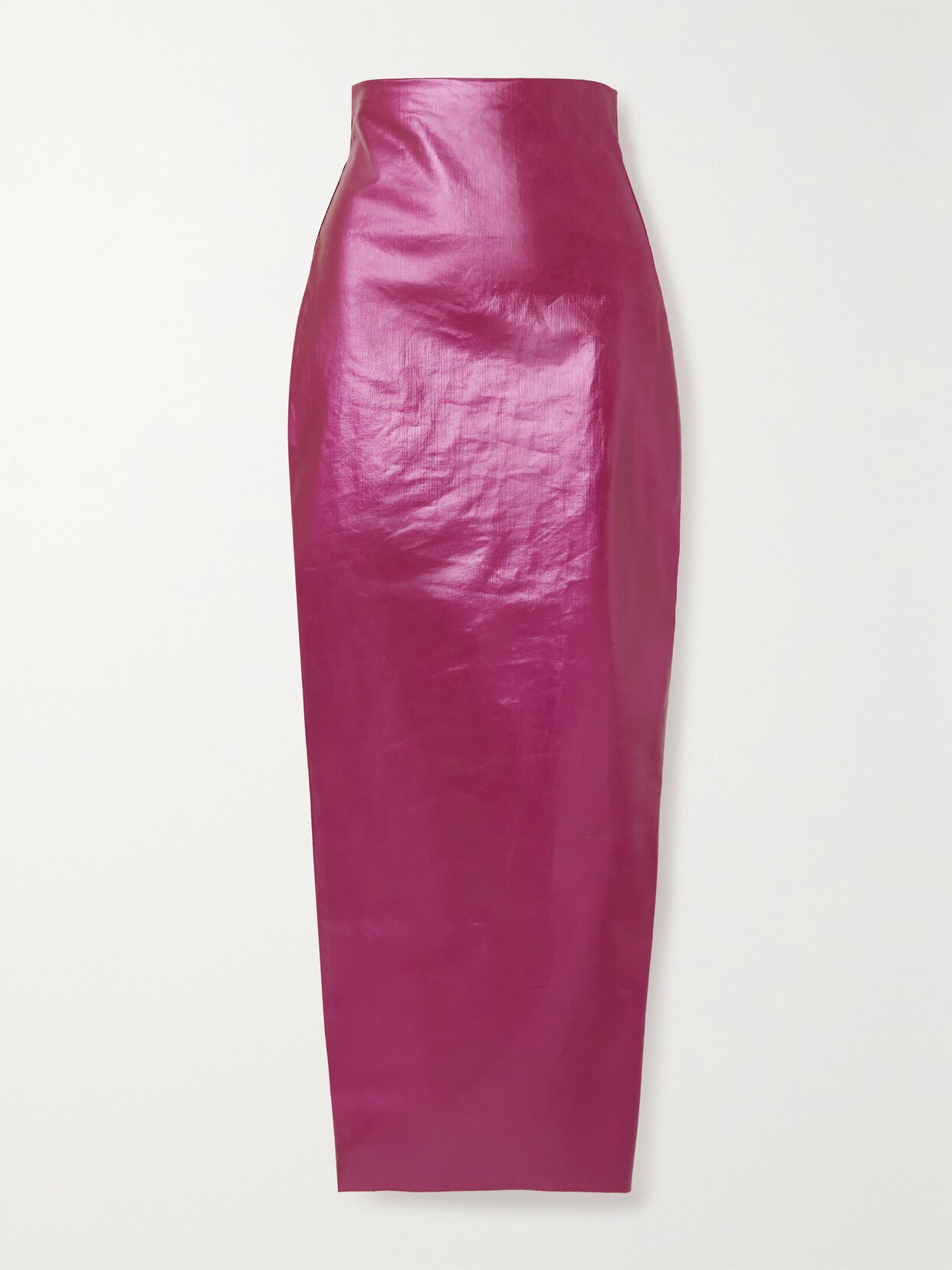 Rick Owens - Coated Cotton-blend Maxi Skirt - Pink