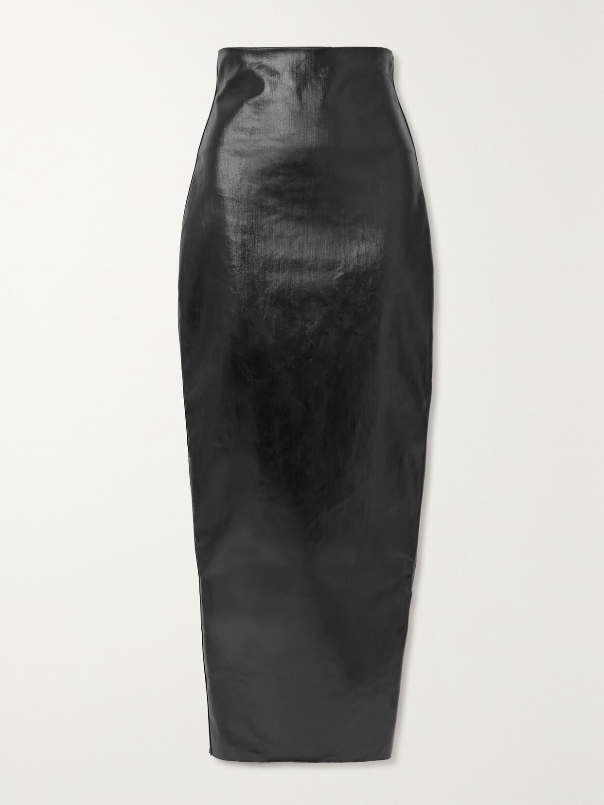 Rick Owens - Coated-denim Midi Skirt - Black