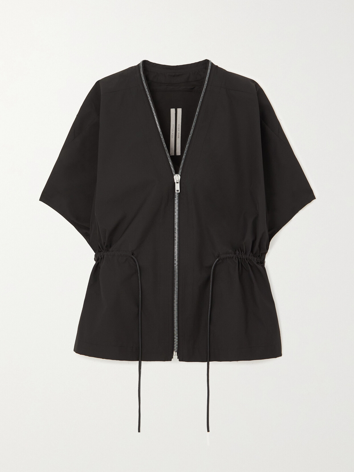 Rick Owens - Sail Belted Leather-trimmed Canvas Jacket - Black