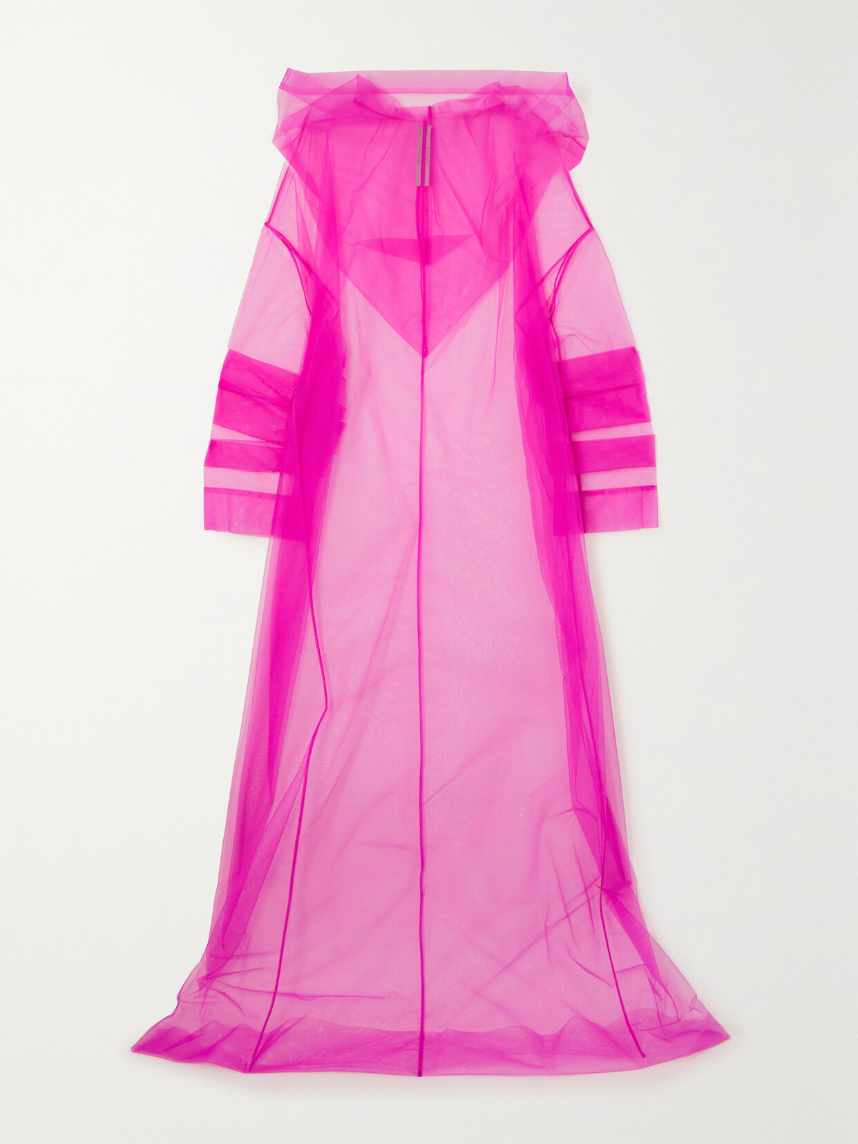Rick Owens - Hooded Tulle Kaftan - Pink