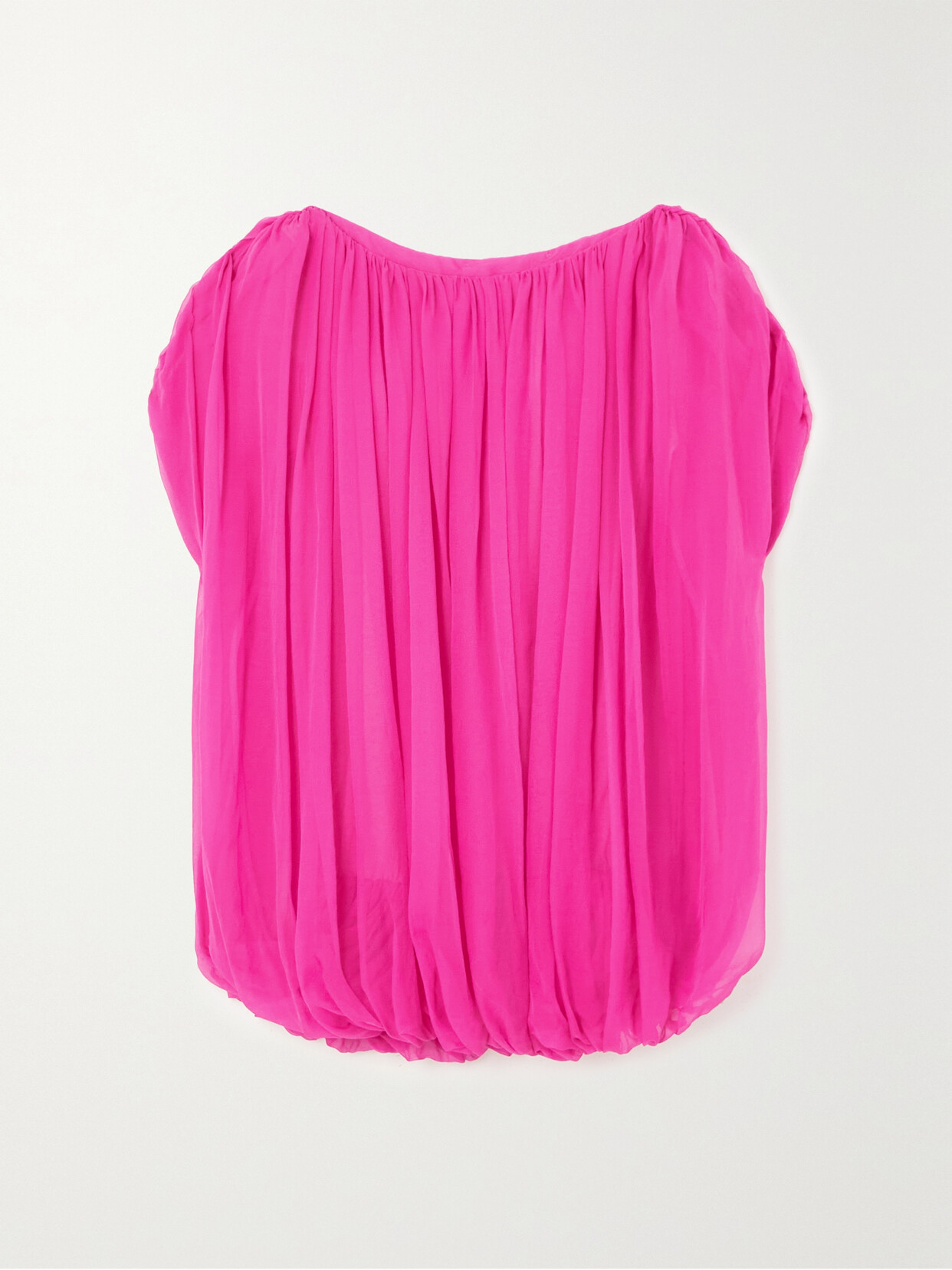 Rick Owens - Gathered Silk-chiffon Blouse - Pink