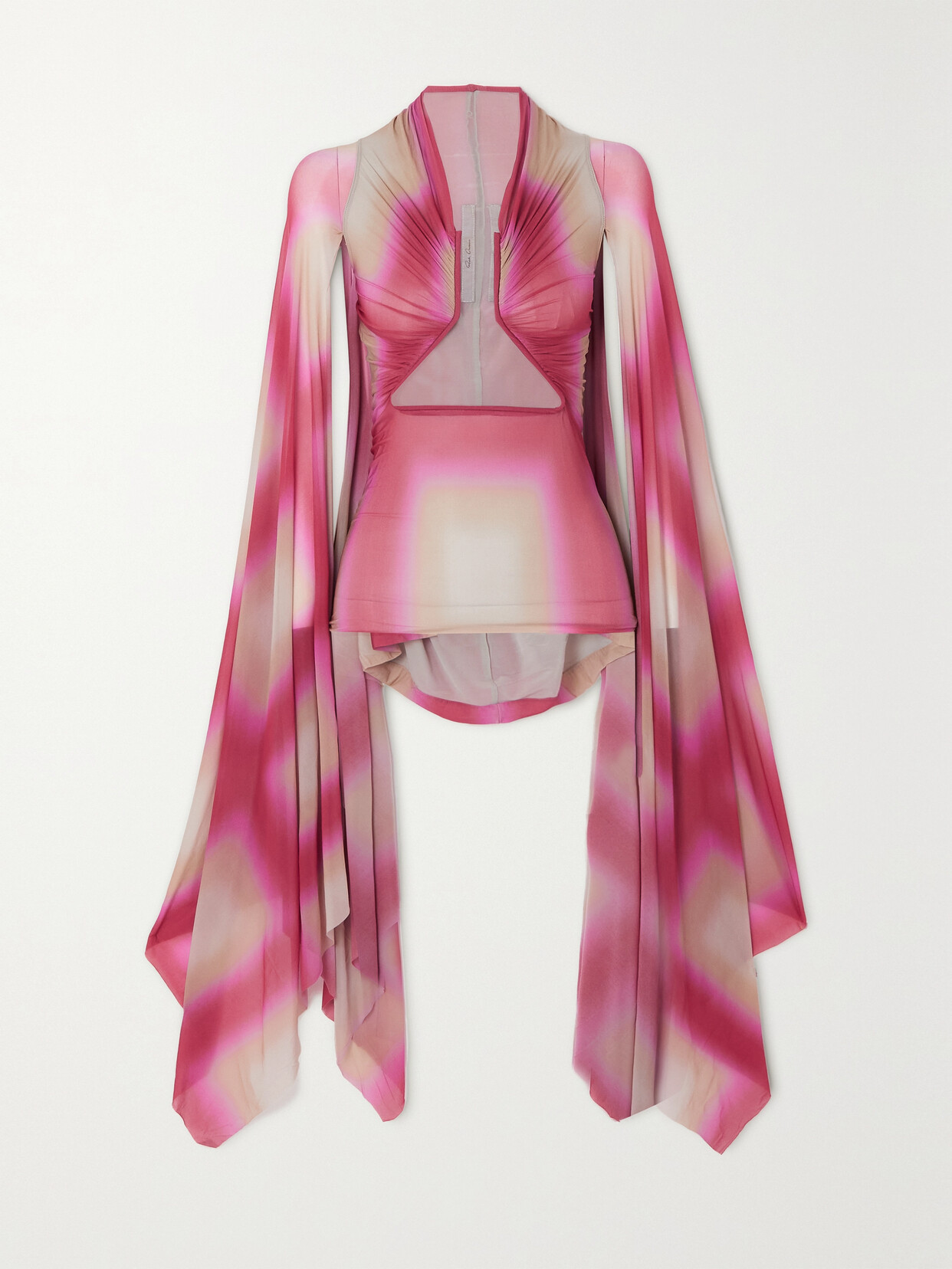 Rick Owens 印花弹力铜氨纤维上衣 In Pink