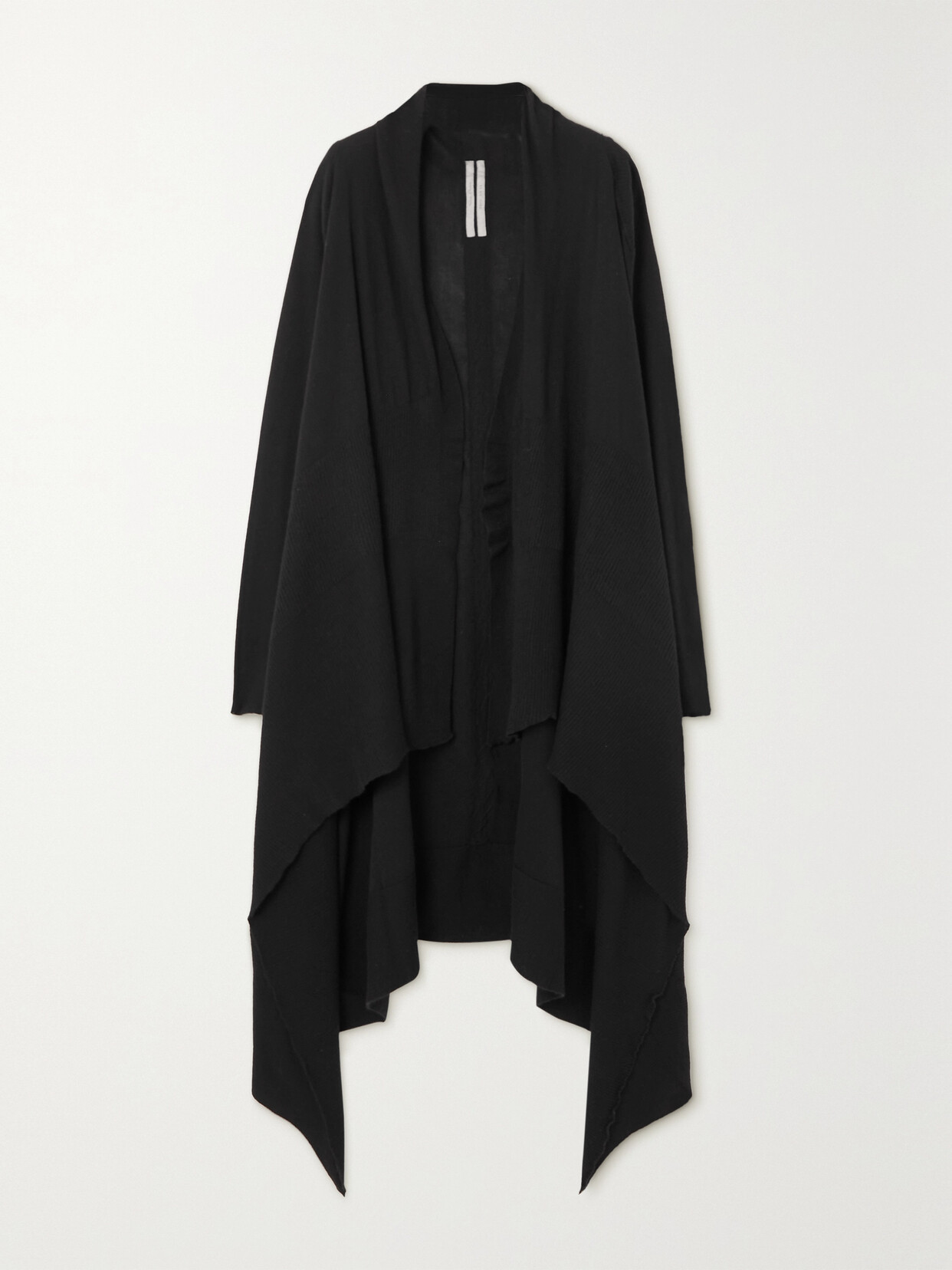 RICK OWENS DRAPED WOOL CARDIGAN