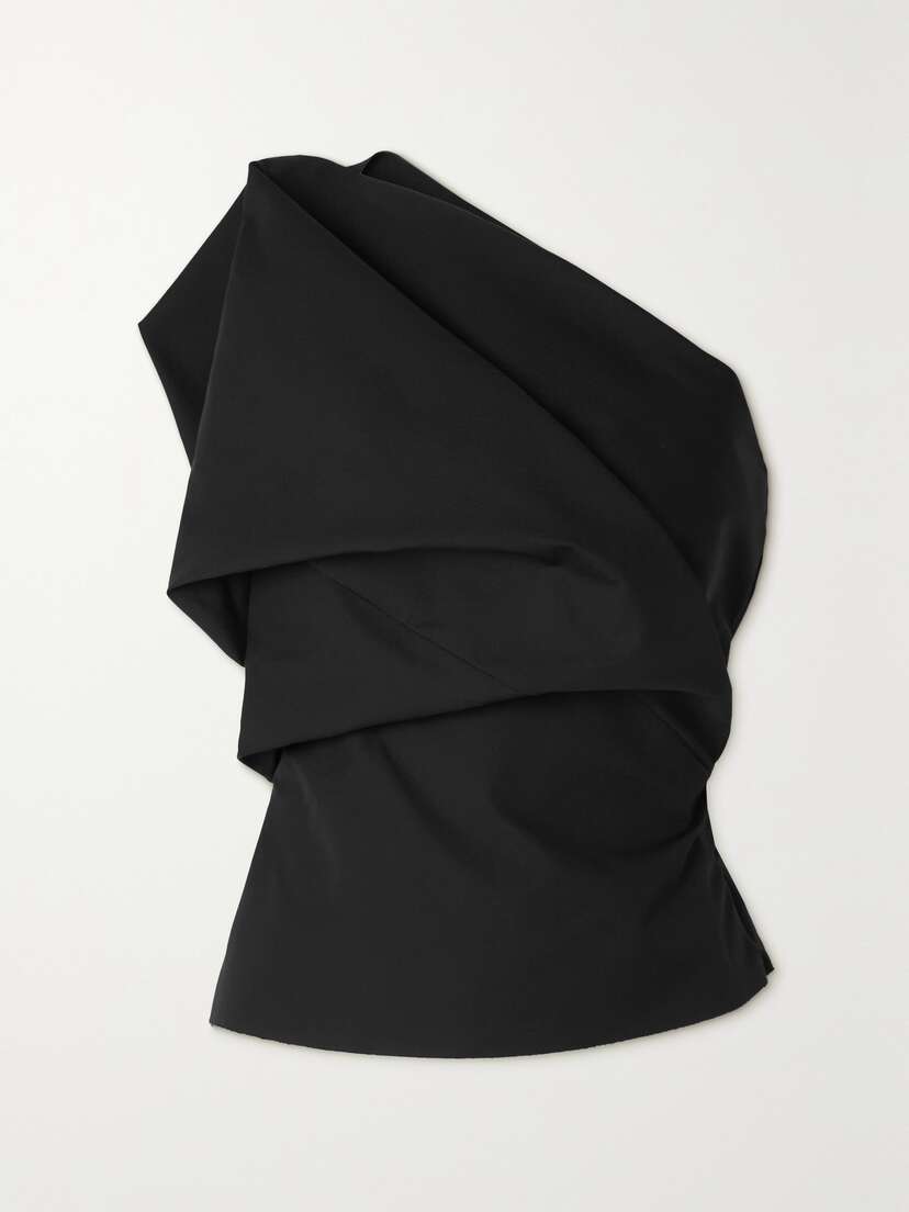 Rick Owens One-shoulder Taffeta Top