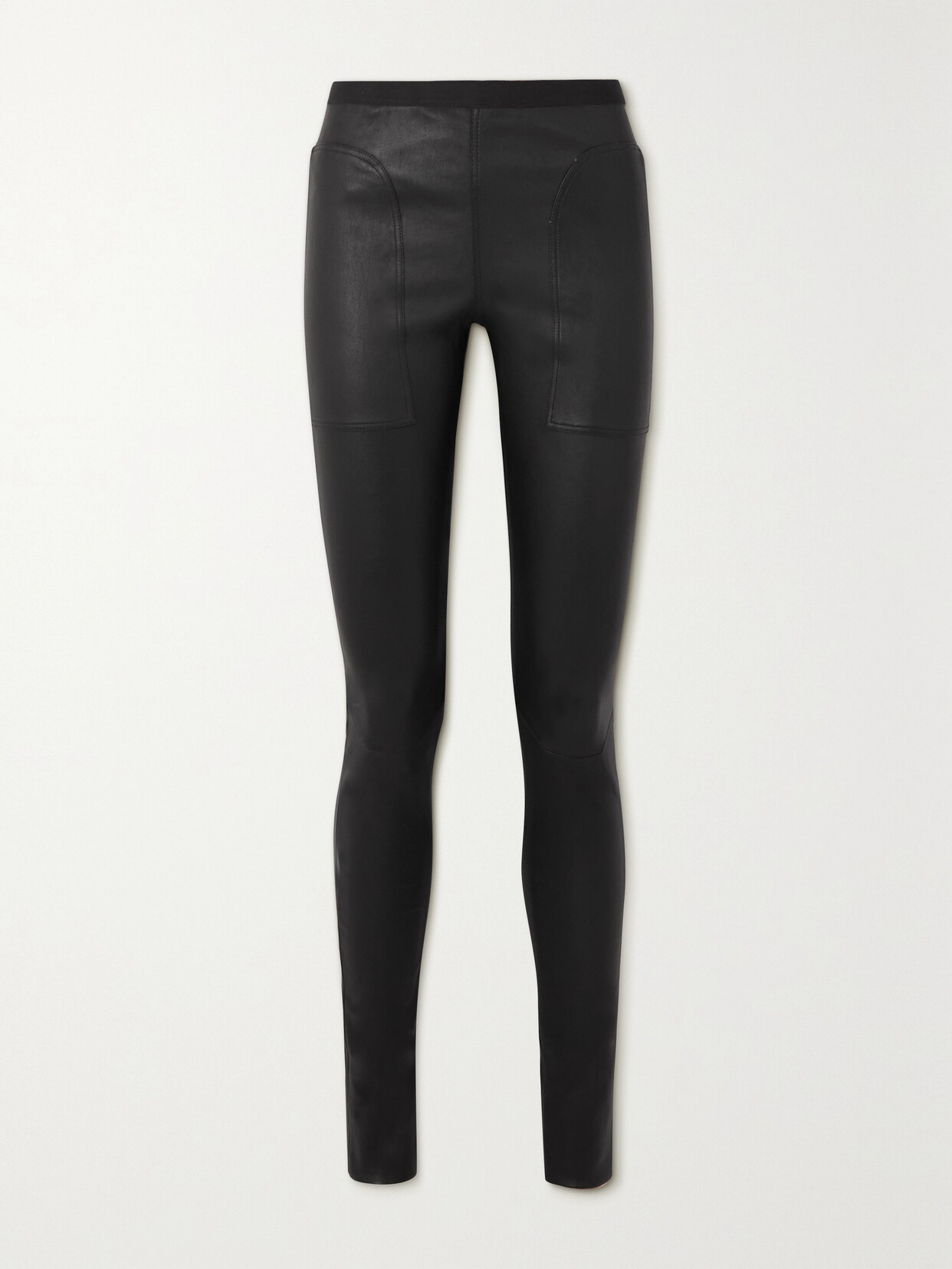 Rick Owens Leather-blend Leggings In Black