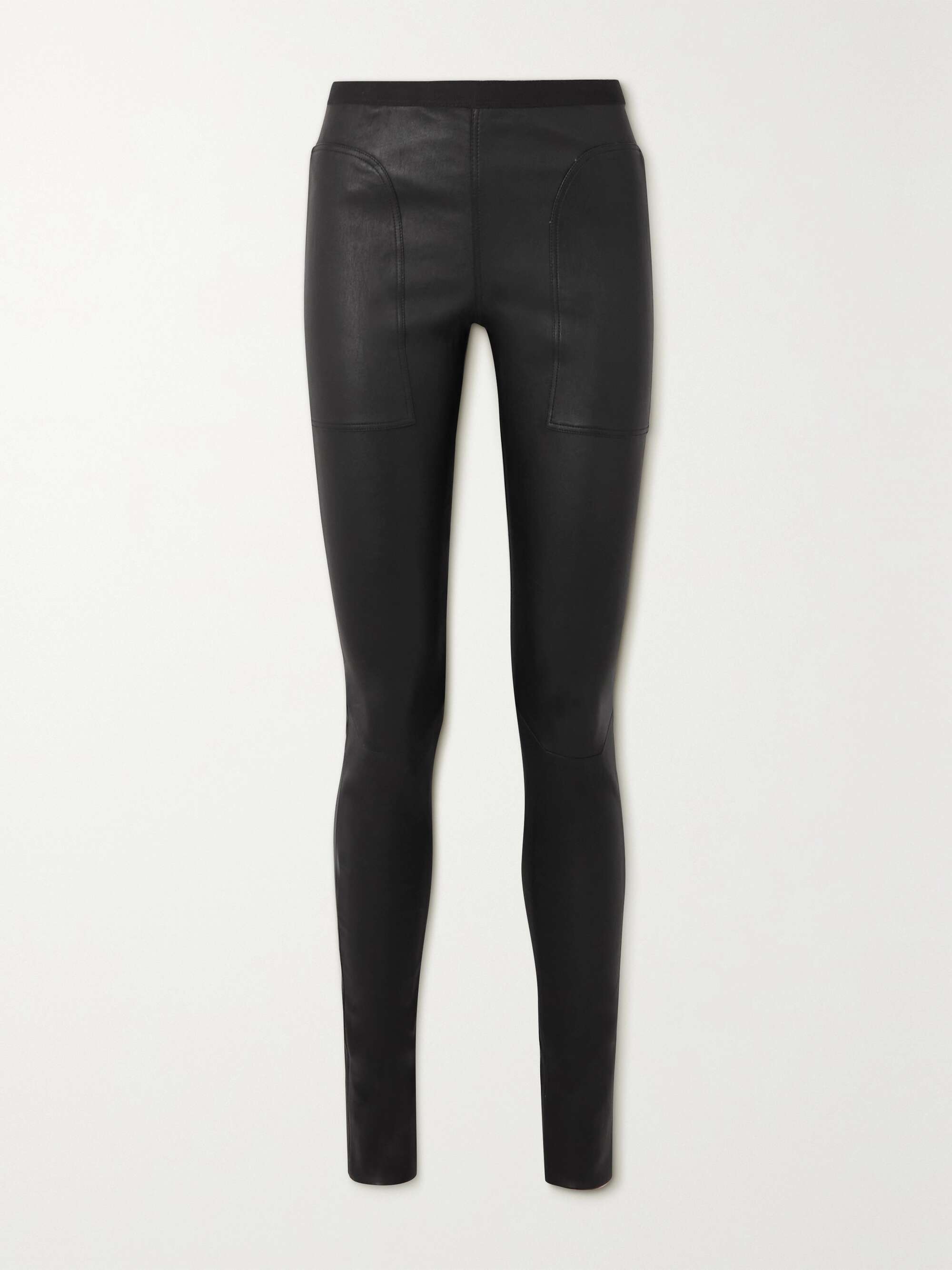 RICK OWENS Leather blend leggings NET A PORTER