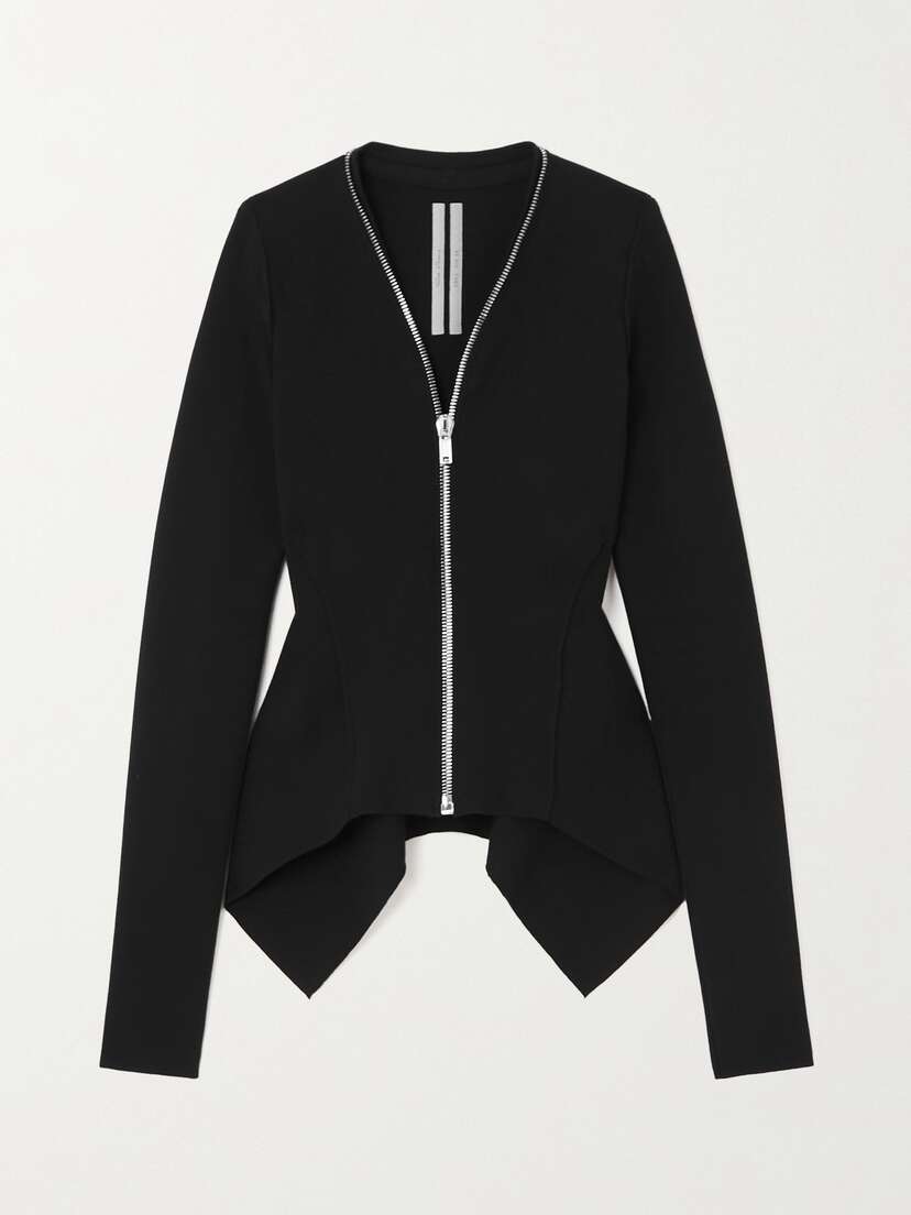 Rick Owens Asymmetric Ponte Jacket - x large