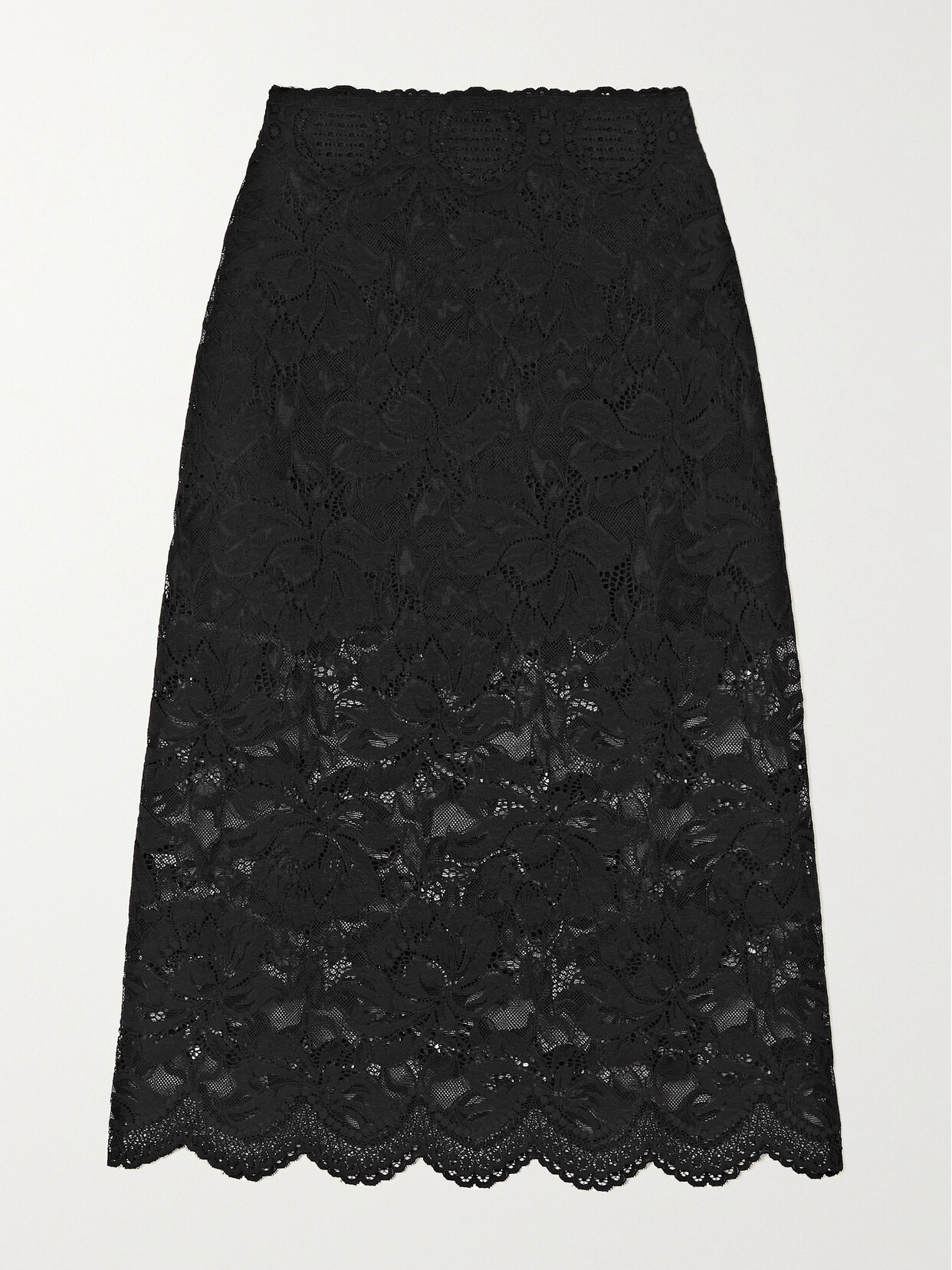 Paco Rabanne - Lace Midi Skirt - Black