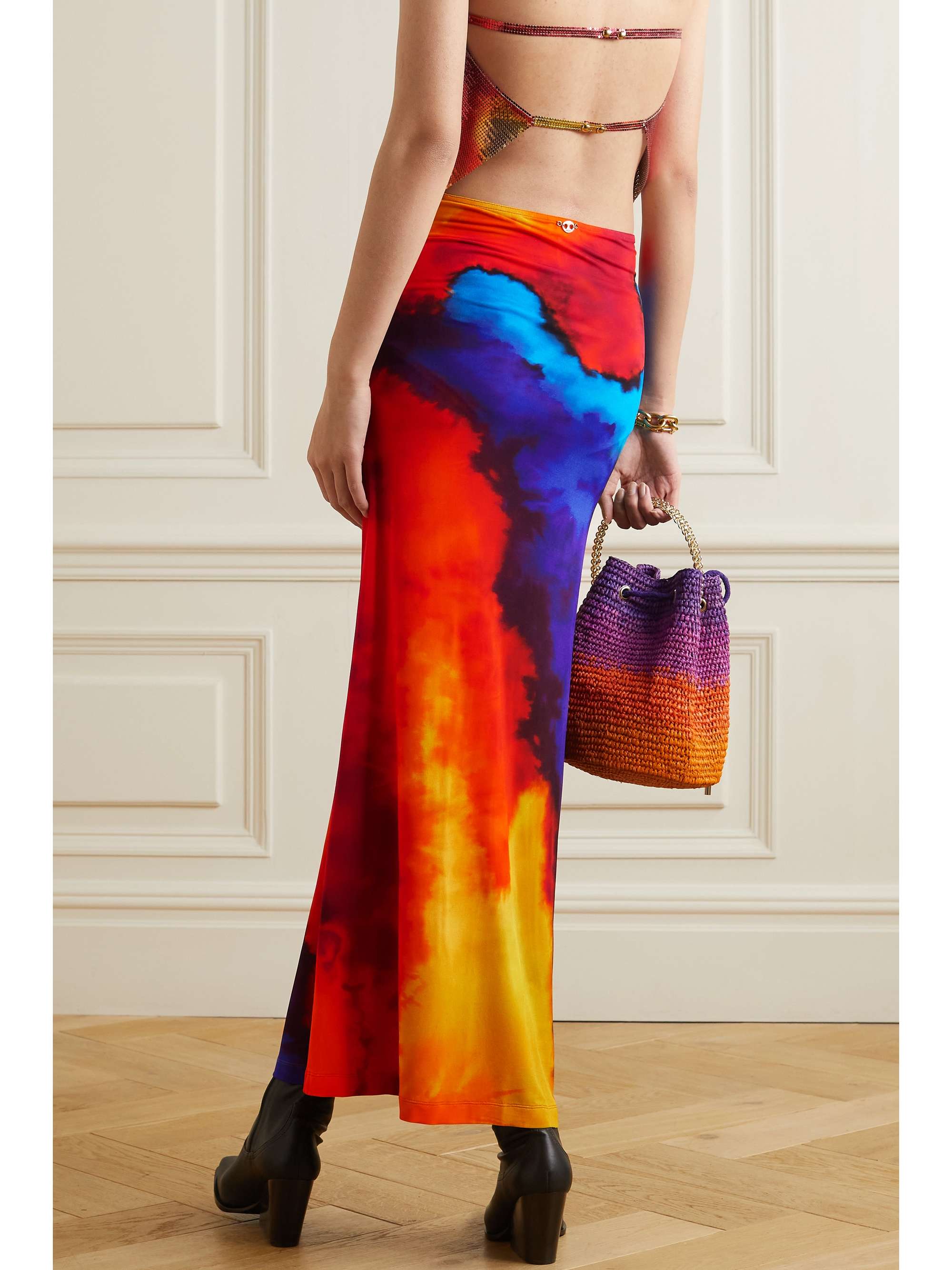 RABANNE Dégradé jersey maxi skirt