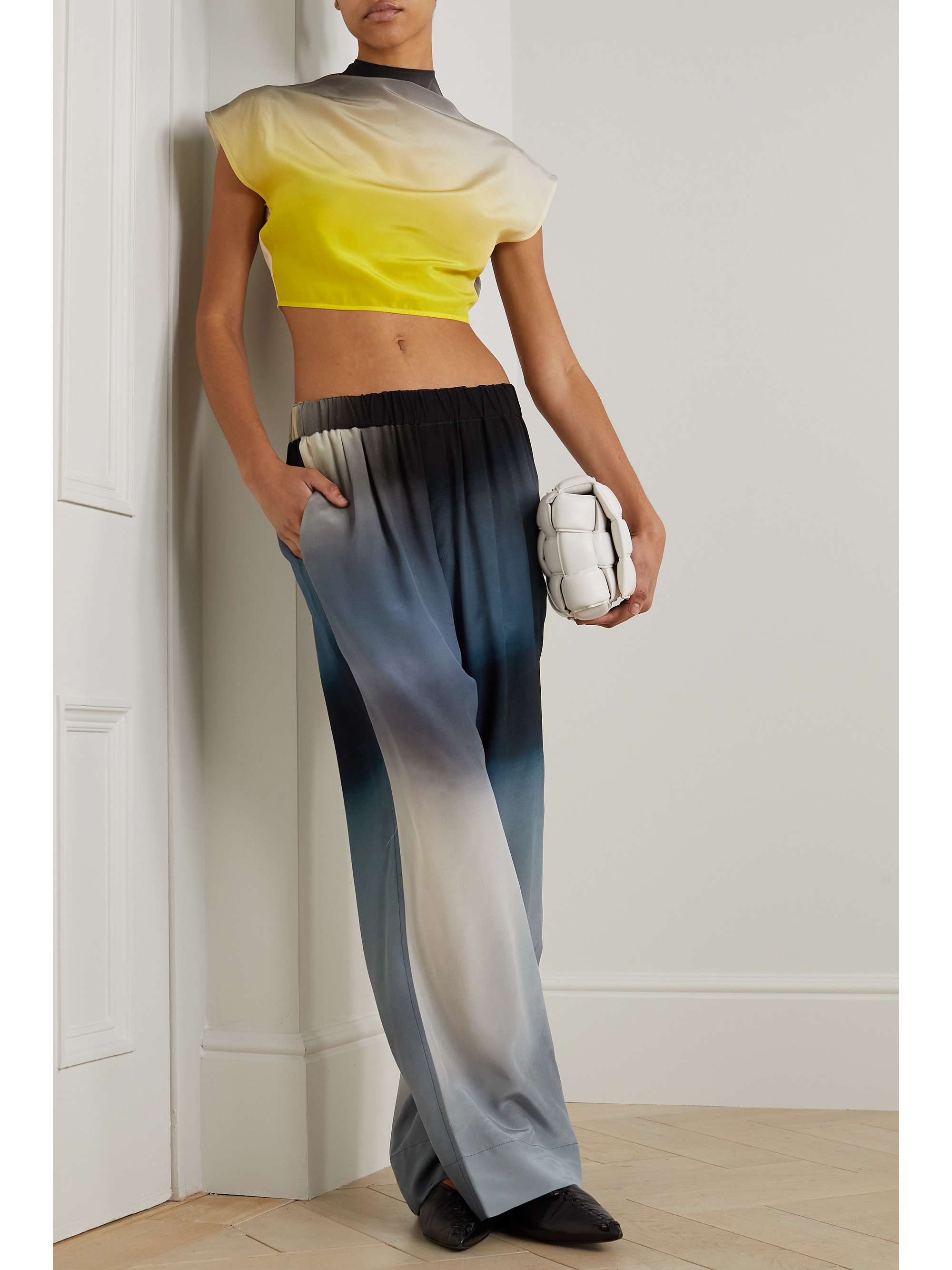 GAUCHERE Pleated ombré woven pants