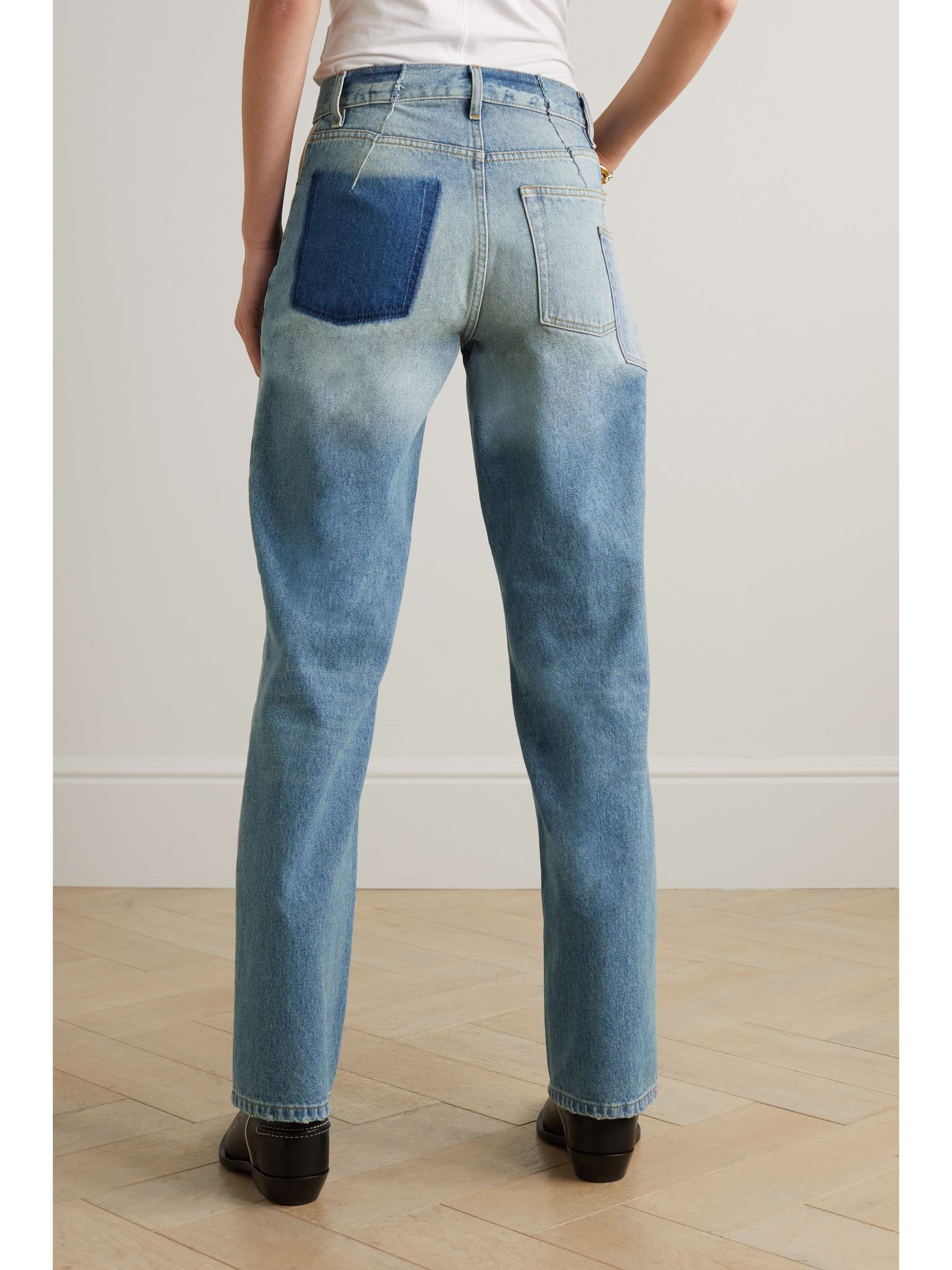 GAUCHERE Cutout low-rise straight-leg jeans
