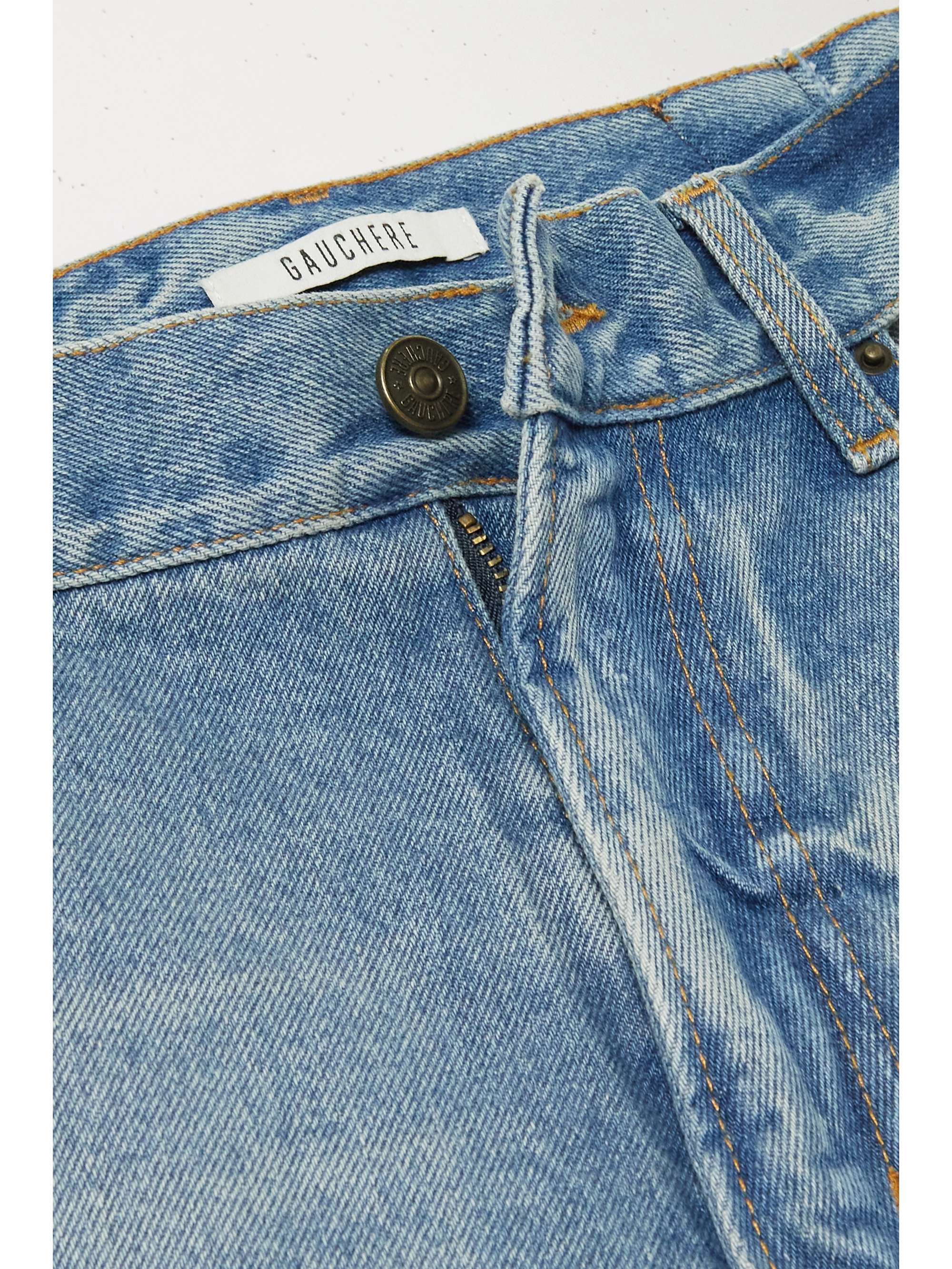 GAUCHERE Cutout low-rise straight-leg jeans