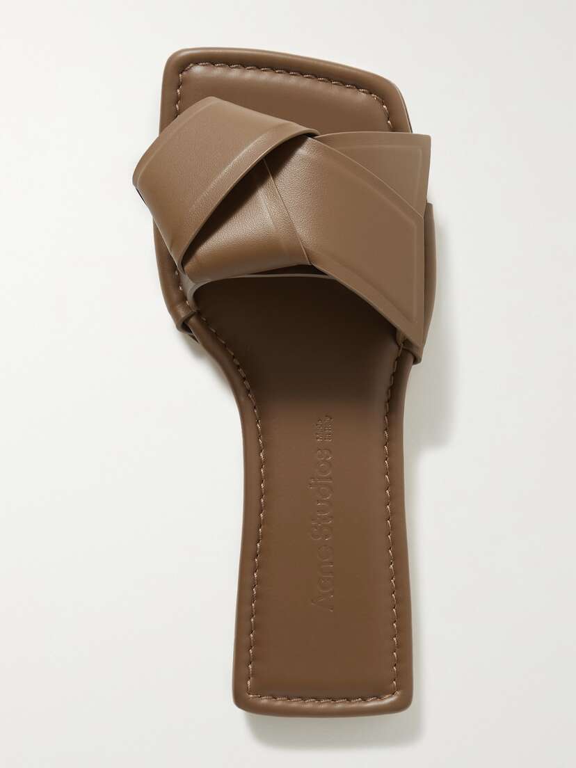 Acne Studios + Net Sustain Leather Slides