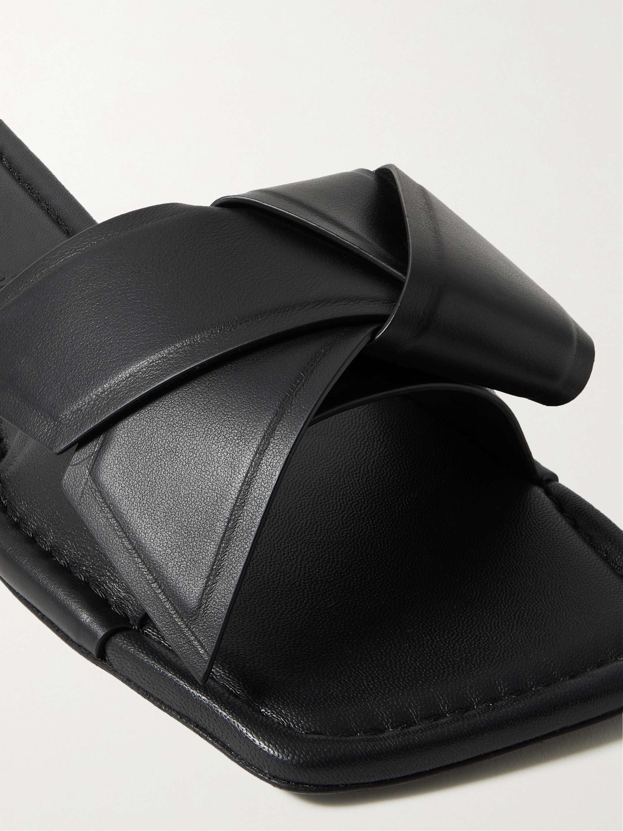 ACNE STUDIOS Leather slides | NET-A-PORTER