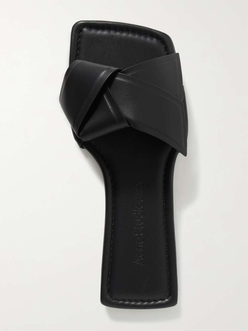 Acne Studios + Net Sustain Leather Slides