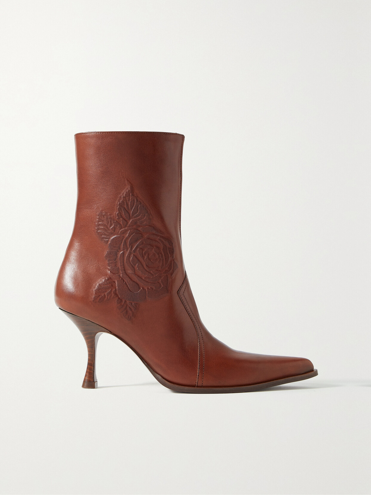 Acne Studios - Bexen Embossed Leather Ankle Boots - Brown