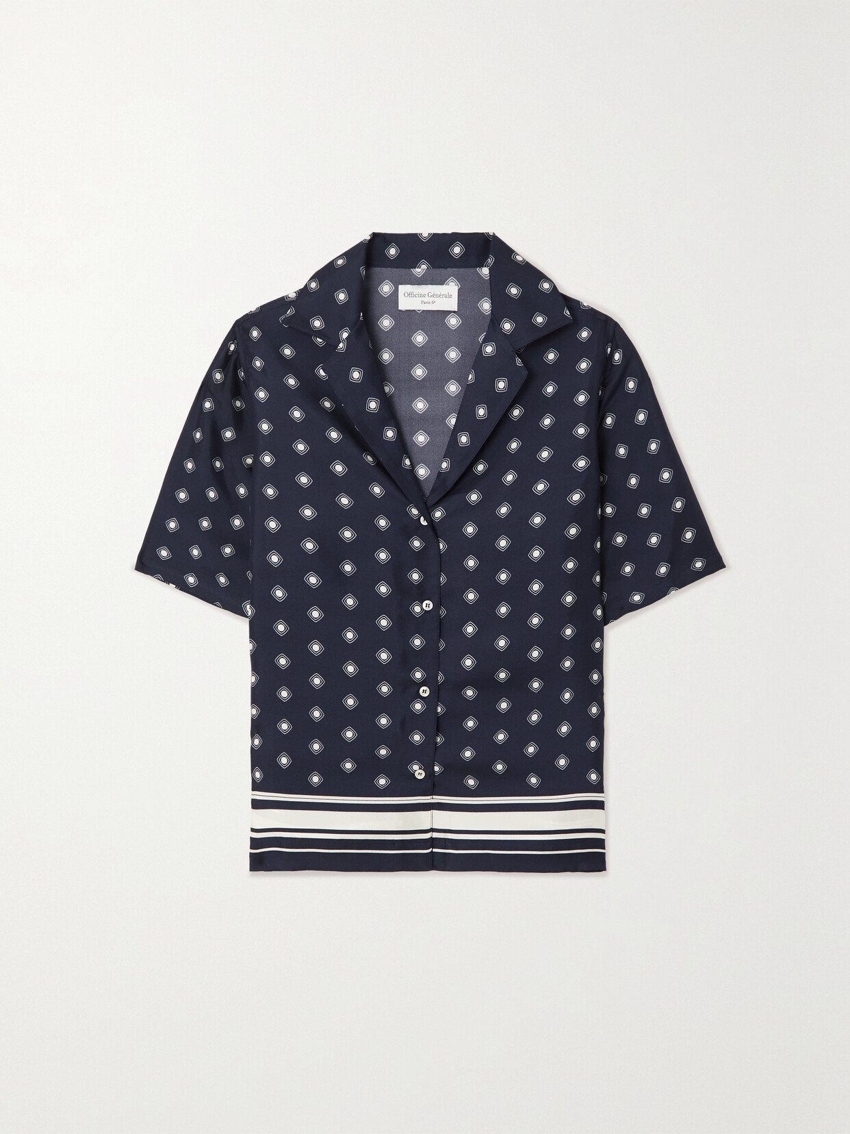 OFFICINE GÉNÉRALE New Christelle Printed Silk-twill Shirt
