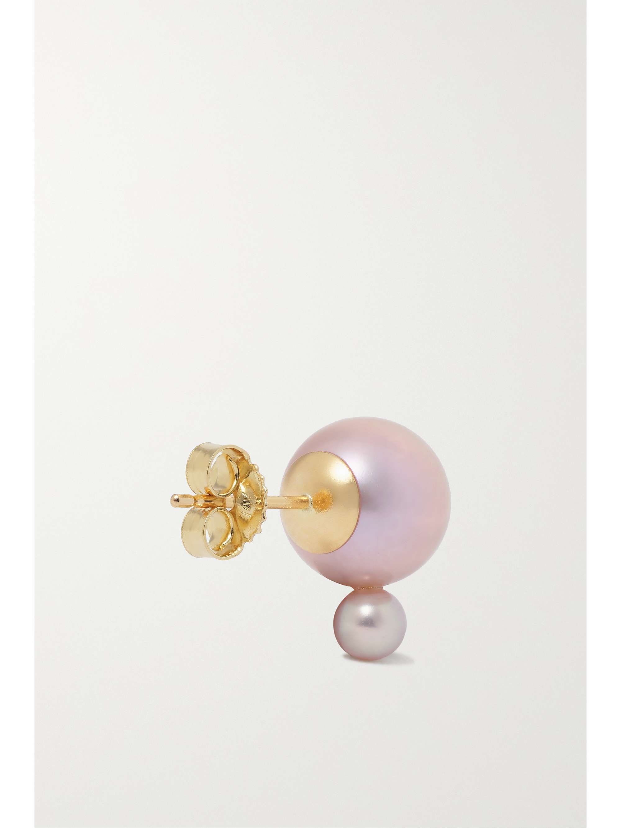 MIZUKI 14-karat gold pearl earrings