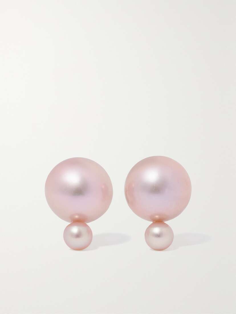 Mizuki 14-karat Gold Pearl Earrings
