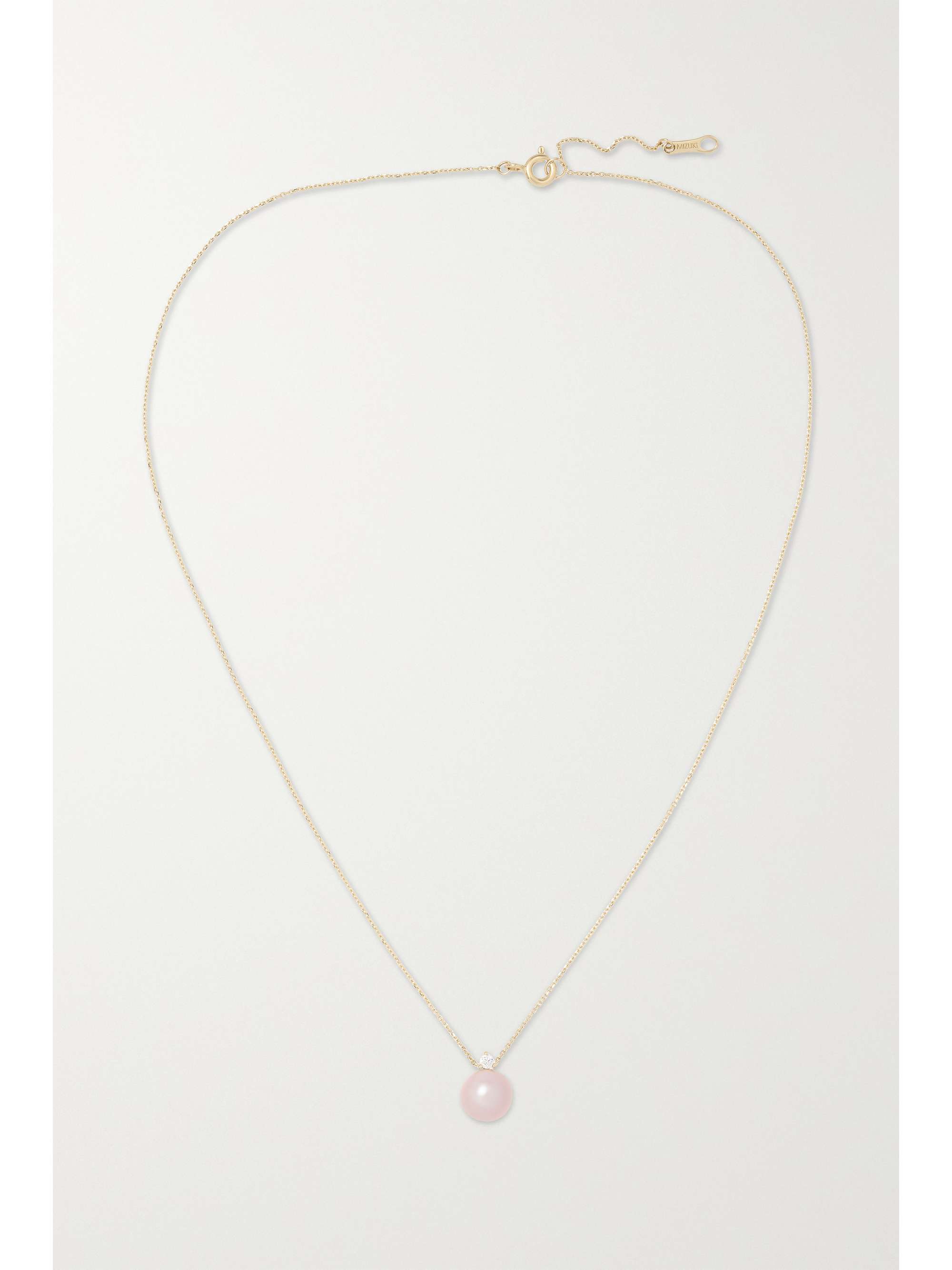 MIZUKI 14-karat gold, pearl and diamond necklace