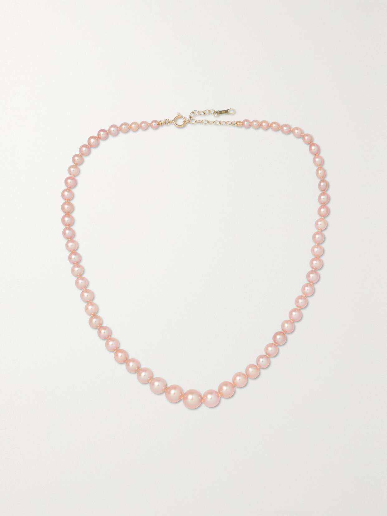 Mizuki - 14-karat Gold Pearl Necklace - Pink 22 Awaiting product image