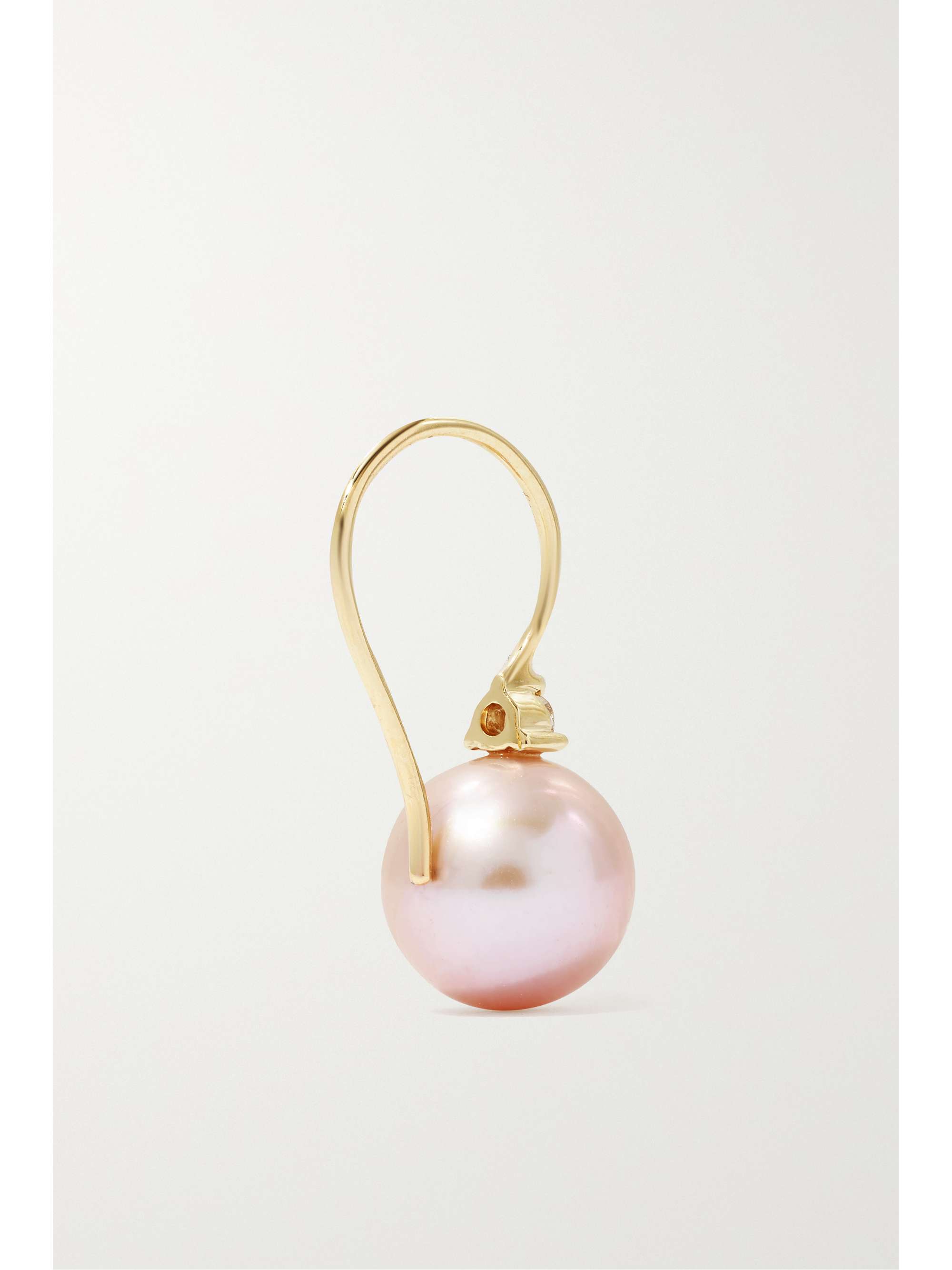MIZUKI 14-karat gold, pearl and diamond earrings