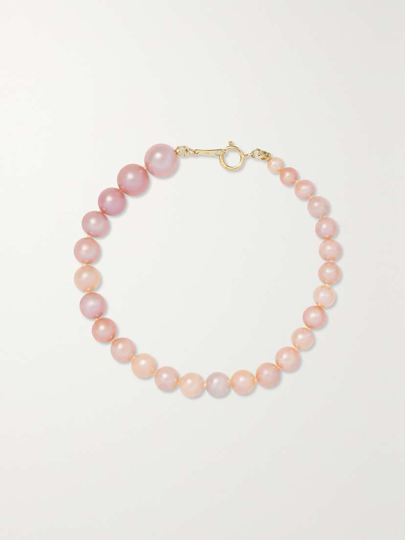 Mizuki 14-karat Gold Pearl Bracelet