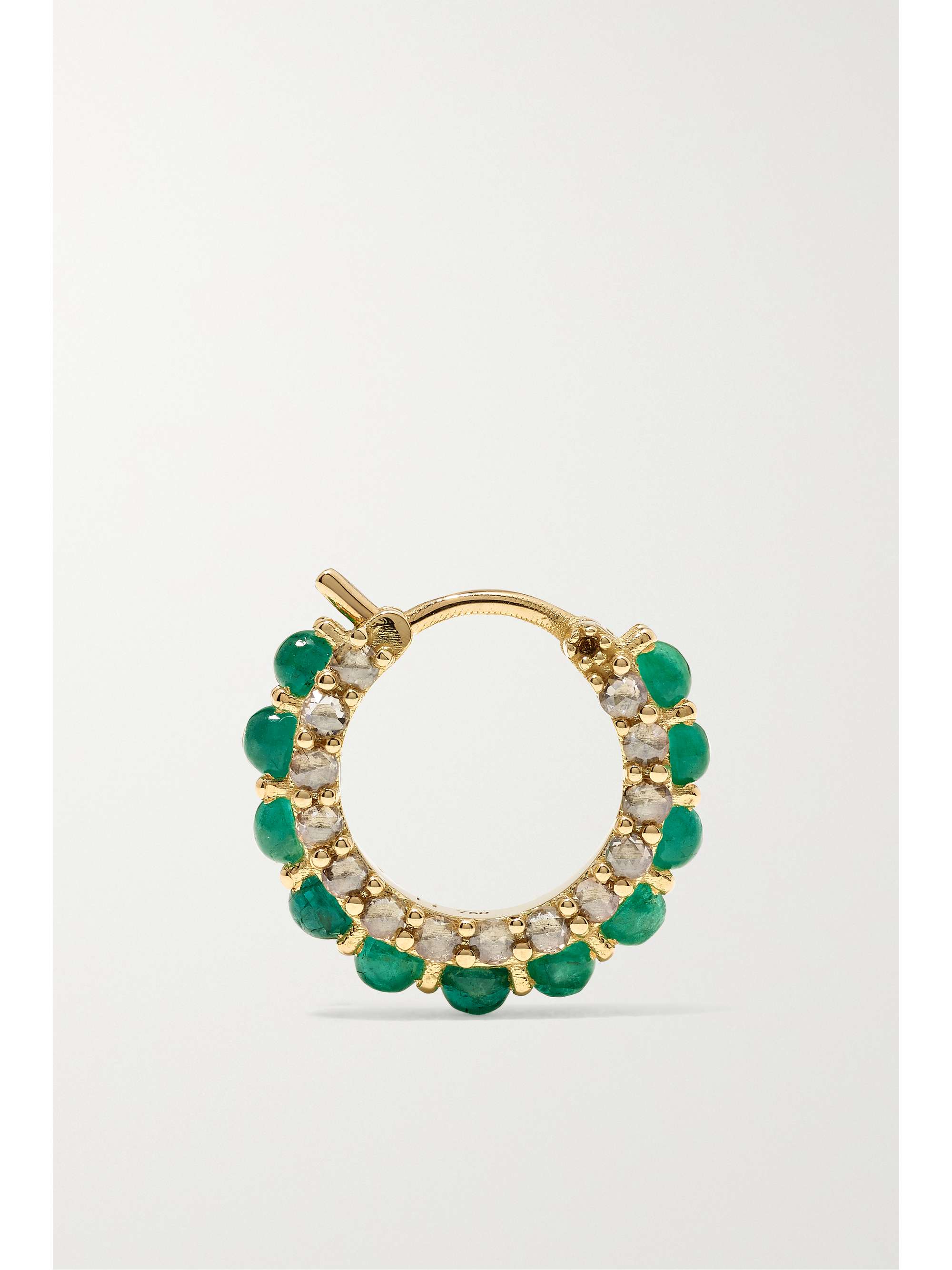 ILEANA MAKRI Streamflow 18-karat gold, sapphire and diamond hoop earrings