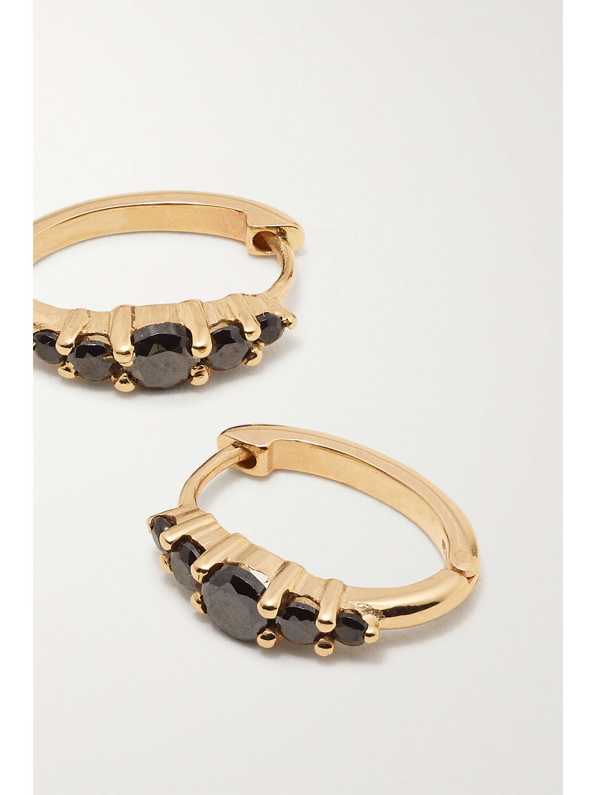 ILEANA MAKRI Rivulet medium 18-karat gold diamond hoop earrings