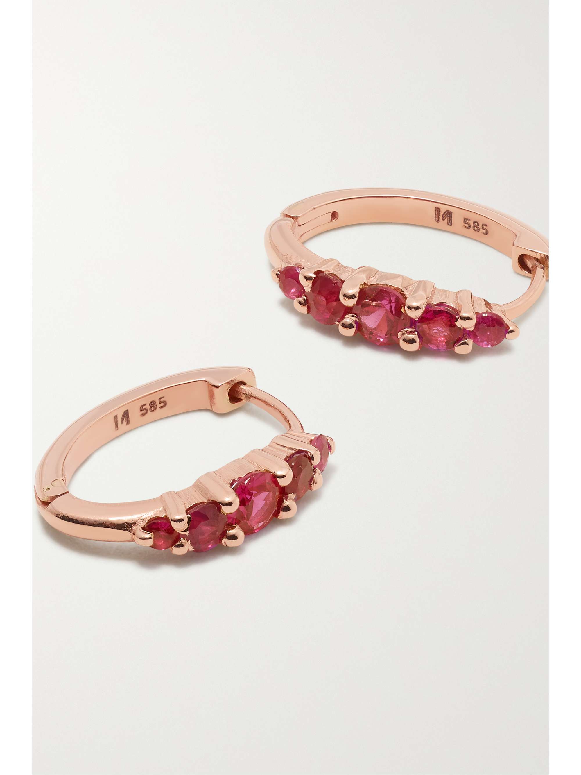 ILEANA MAKRI Rivulet medium 18-karat gold diamond hoop earrings