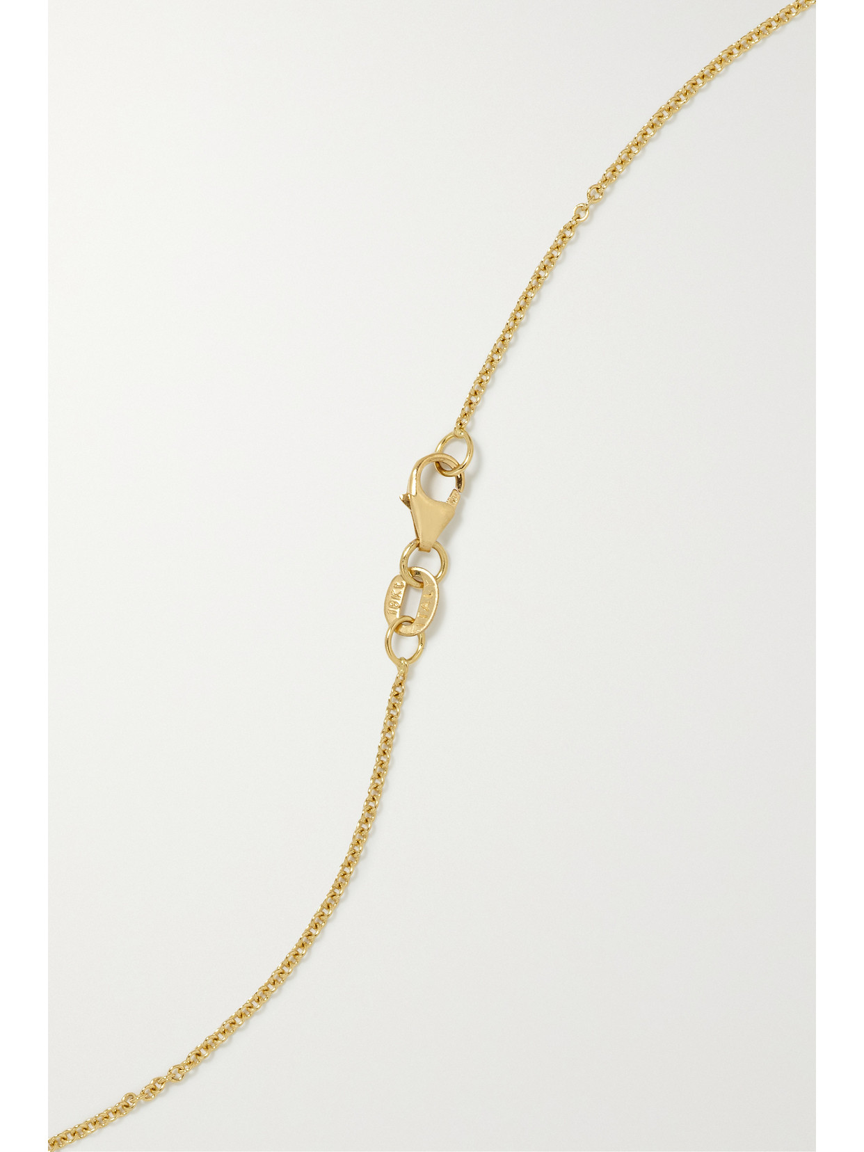 Shop Brent Neale Small Mushroom 18-karat Gold Multi-stone Necklace