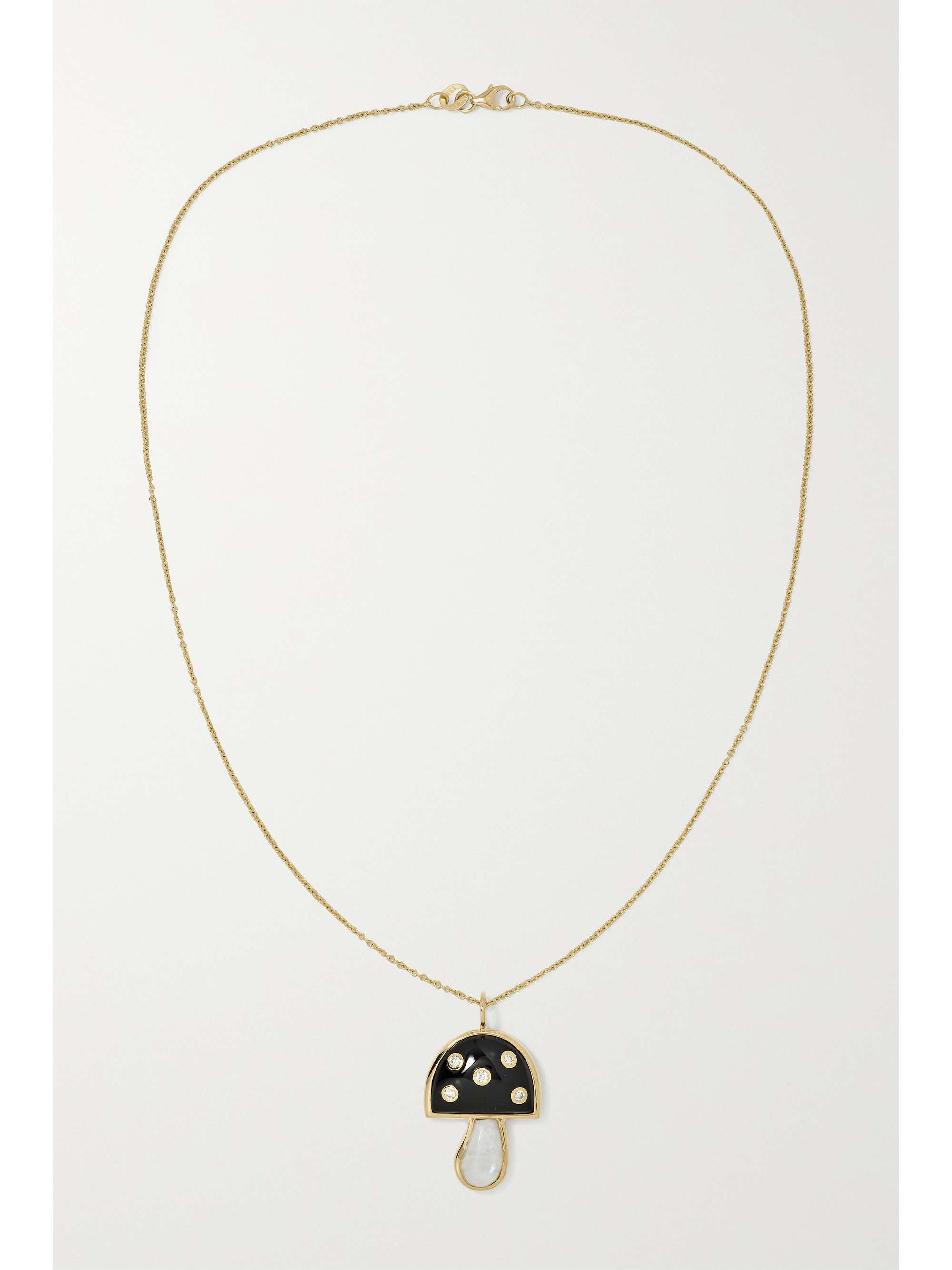 BRENT NEALE Small Mushroom 18-karat gold multi-stone necklace