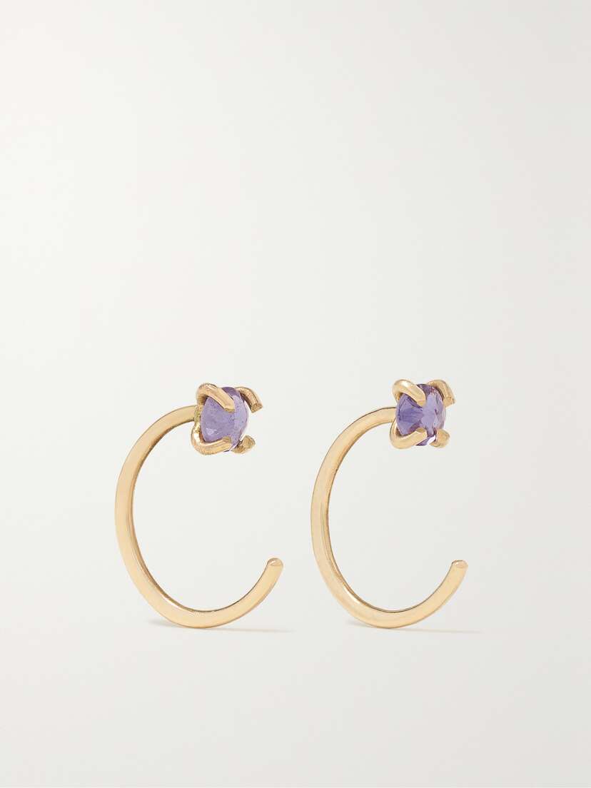 Melissa Joy Manning 14-karat Recycled Gold Iolite Earrings