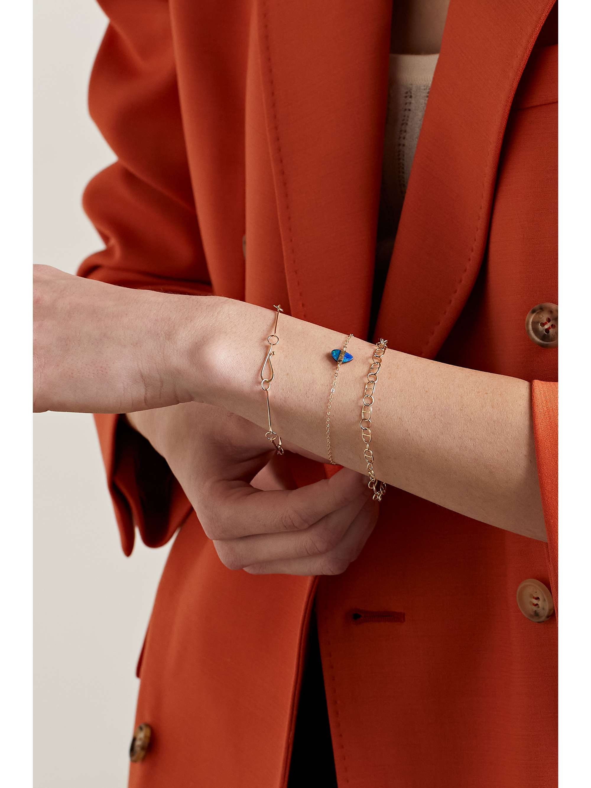 MELISSA JOY MANNING 14-karat recycled gold opal bracelet