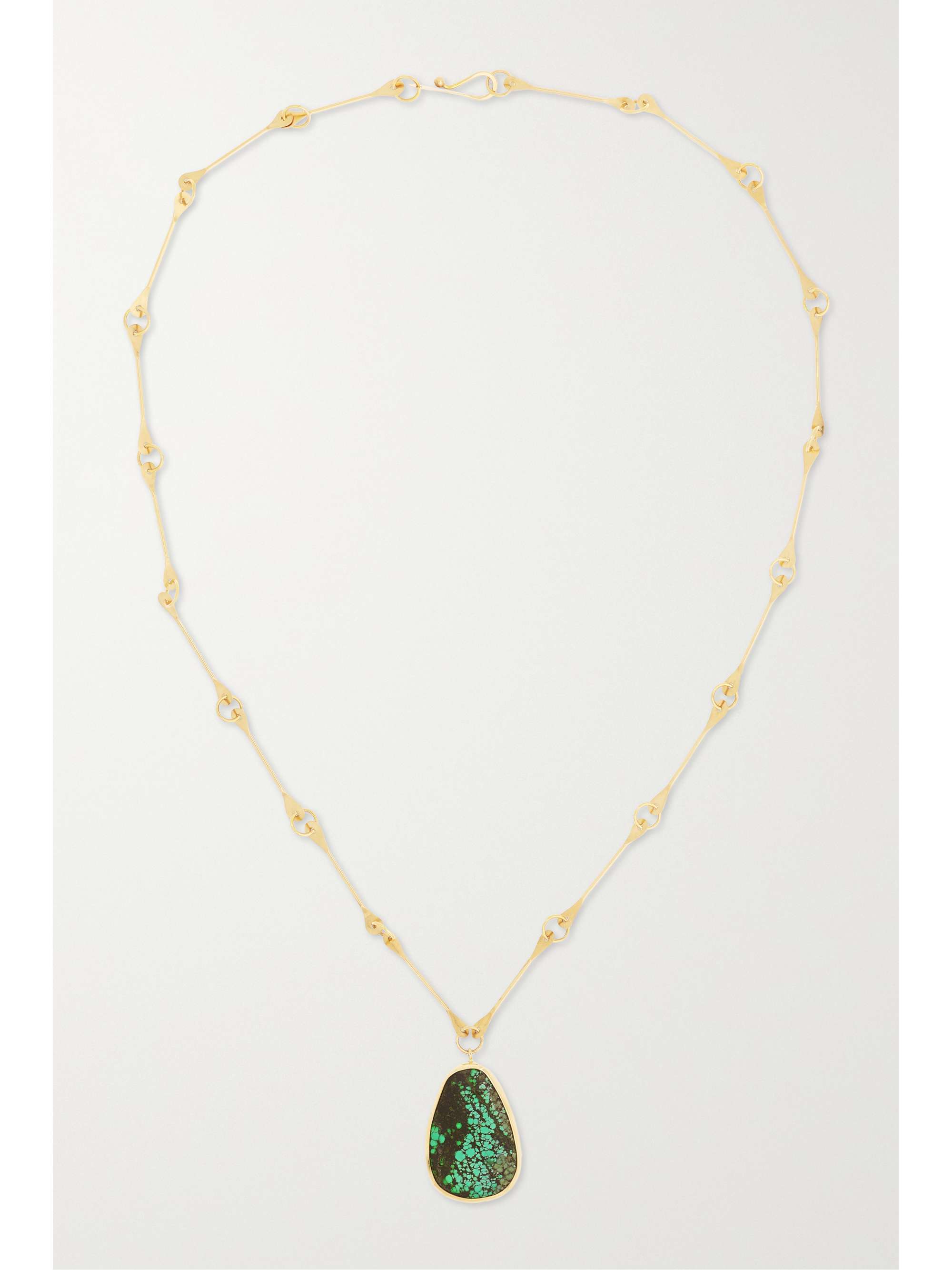 MELISSA JOY MANNING 14-karat recycled gold turquoise necklace