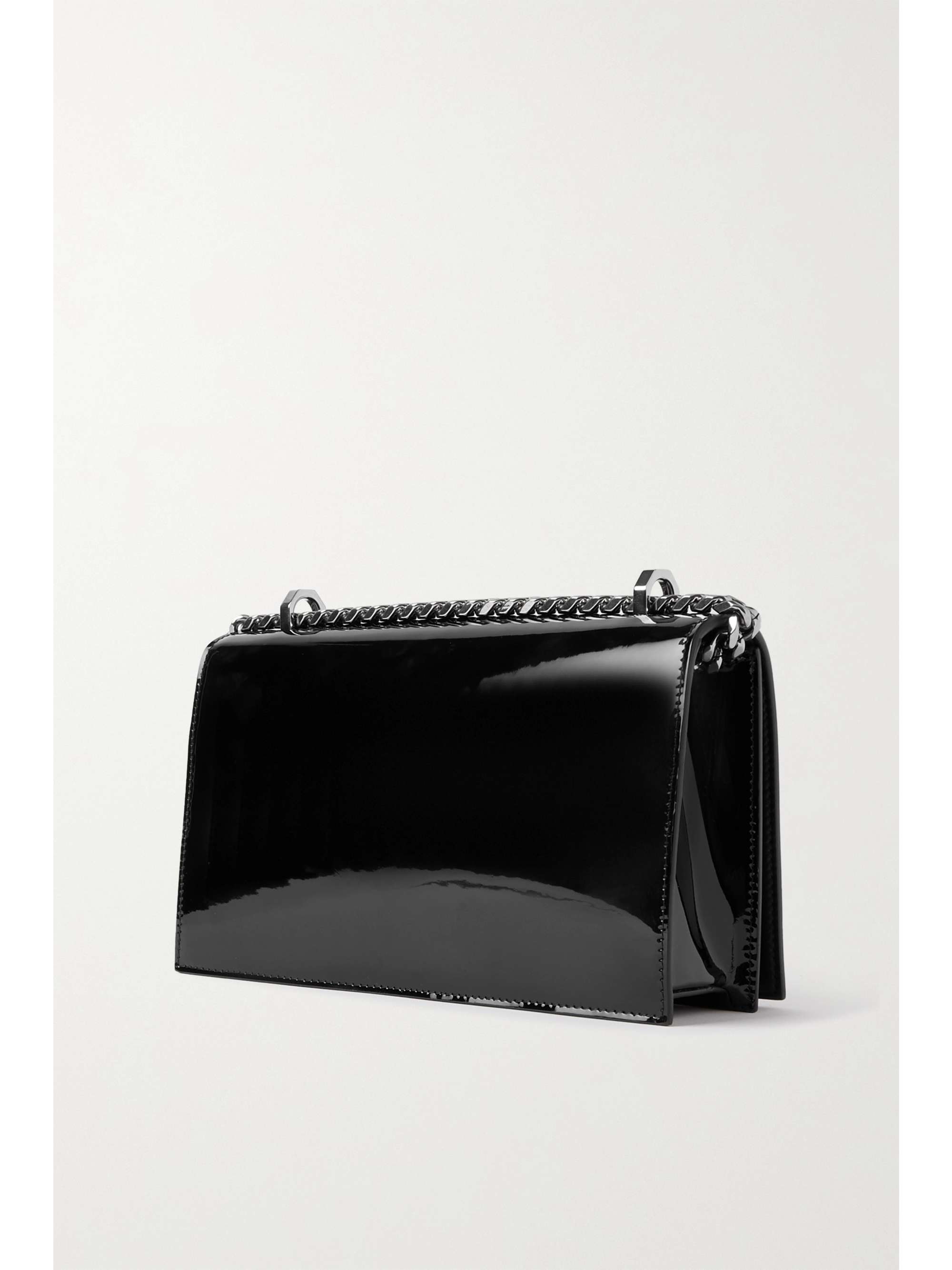 MCQUEEN Embellished patent-leather shoulder bag